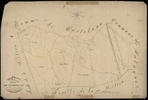Sainte-Hélène - -Section C feuille 1 : Gemeilhan
