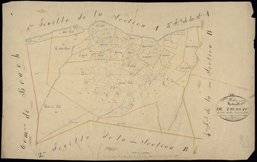 Sainte-Hélène - -Section B feuille 3 : Taussac
