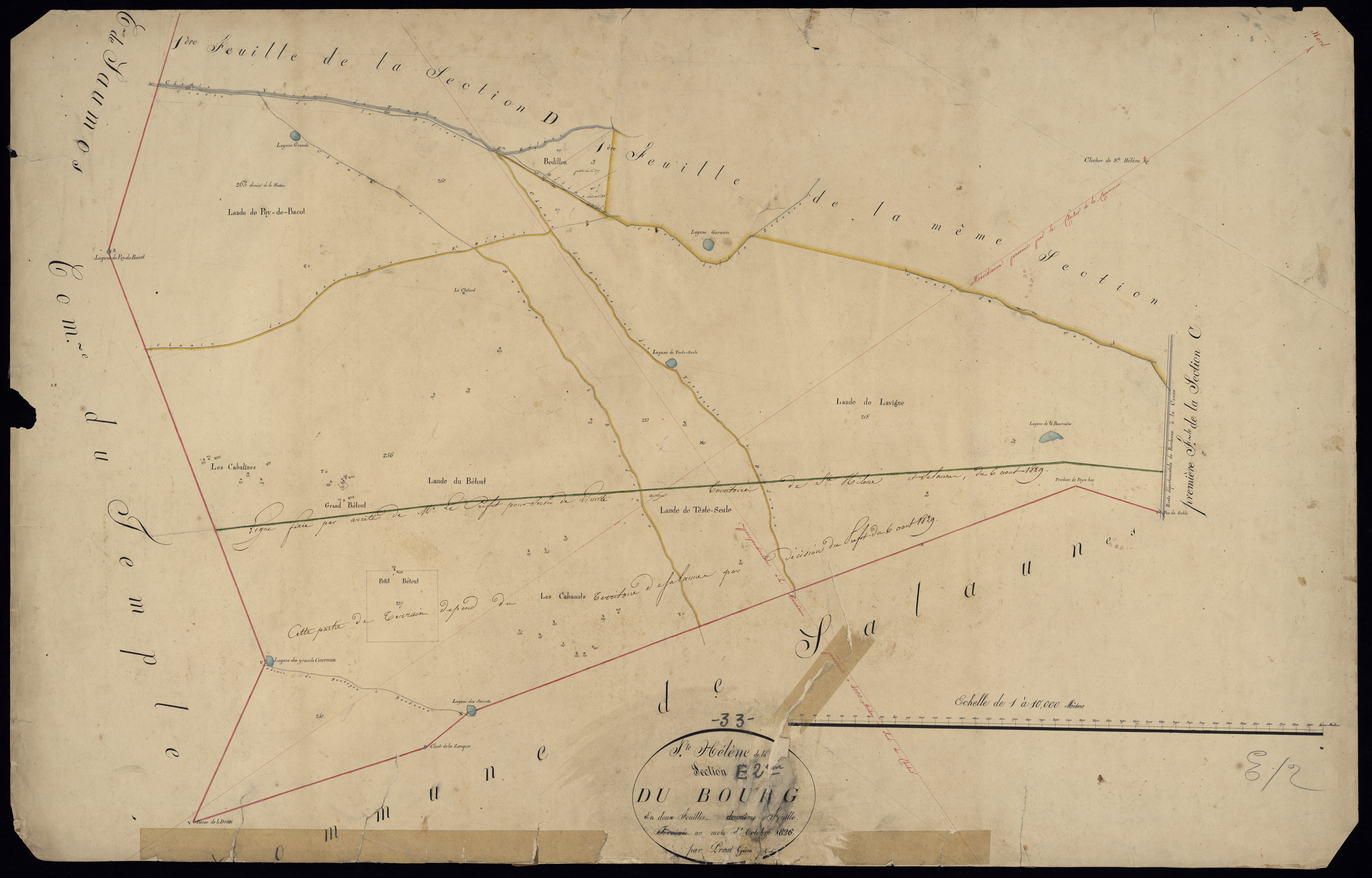 Sainte-Hélène - -Section E feuille 2 : Le Bourg