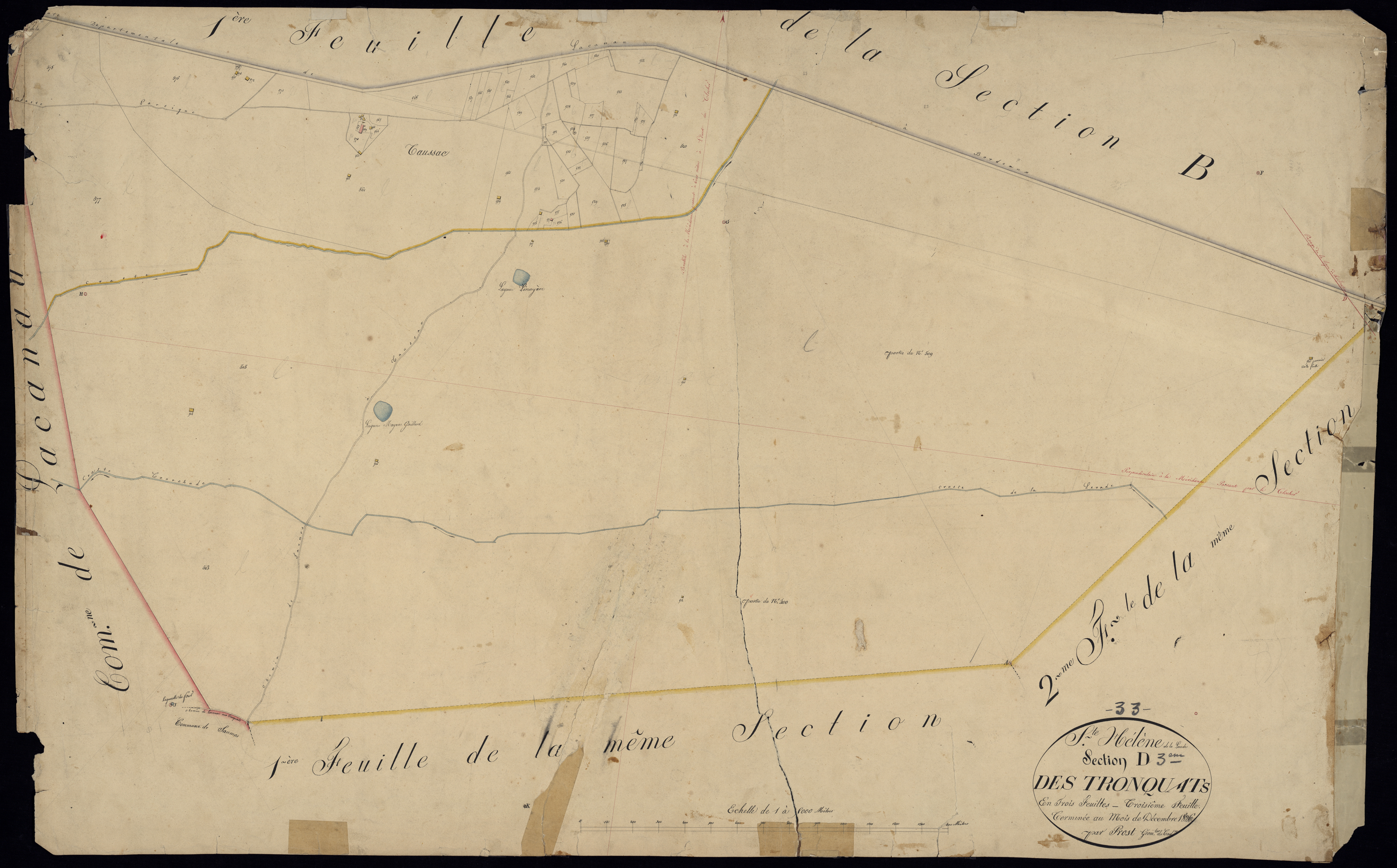Sainte-Hélène - -Section D feuille 3 : Les Tronquets