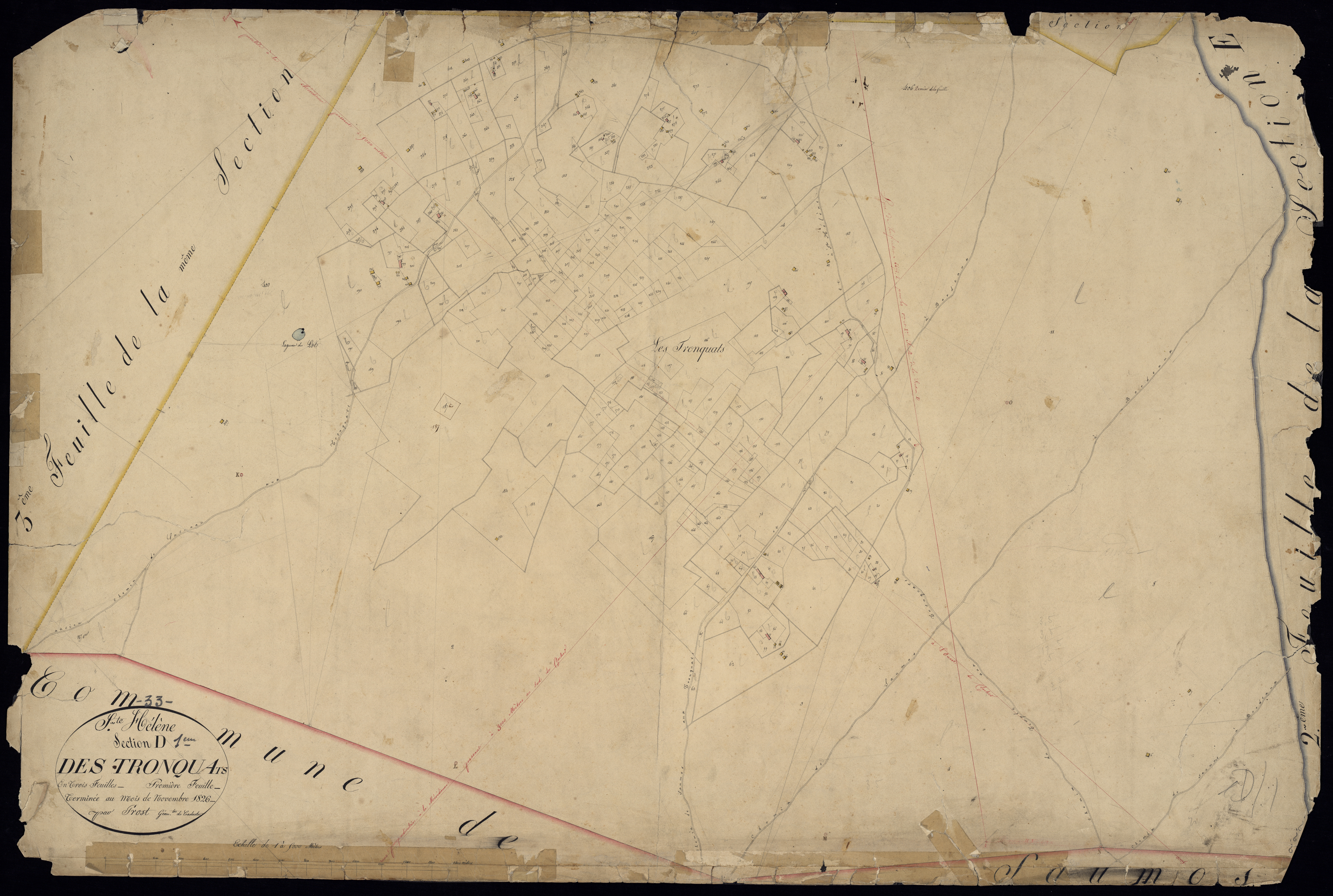 Sainte-Hélène - -Section D feuille 1 : Les Tronquets