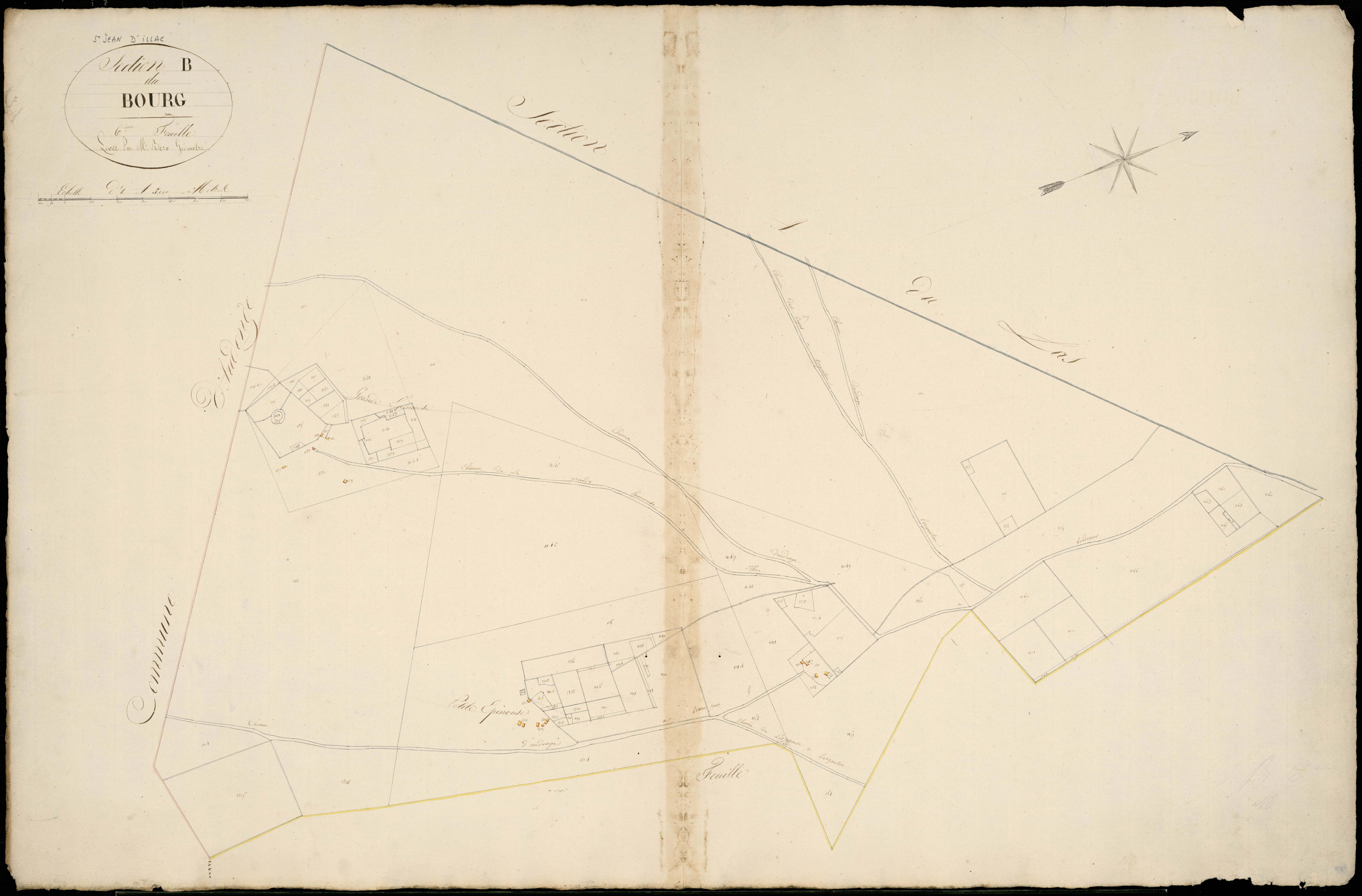 Saint-Jean-d'Illac - -Section B feuille 6 : Le Bourg