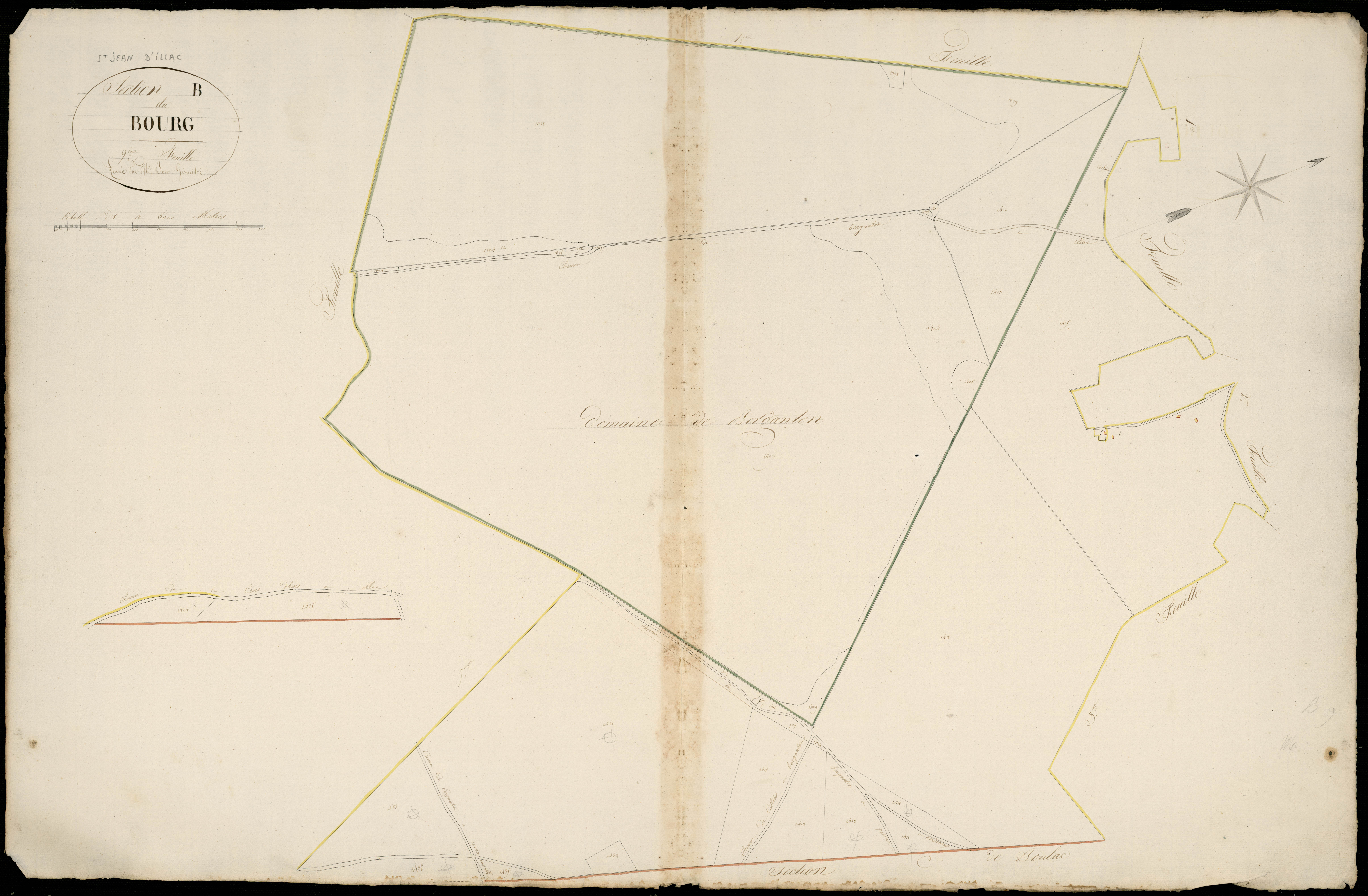 Saint-Jean-d'Illac - -Section B feuille 9 : Le Bourg