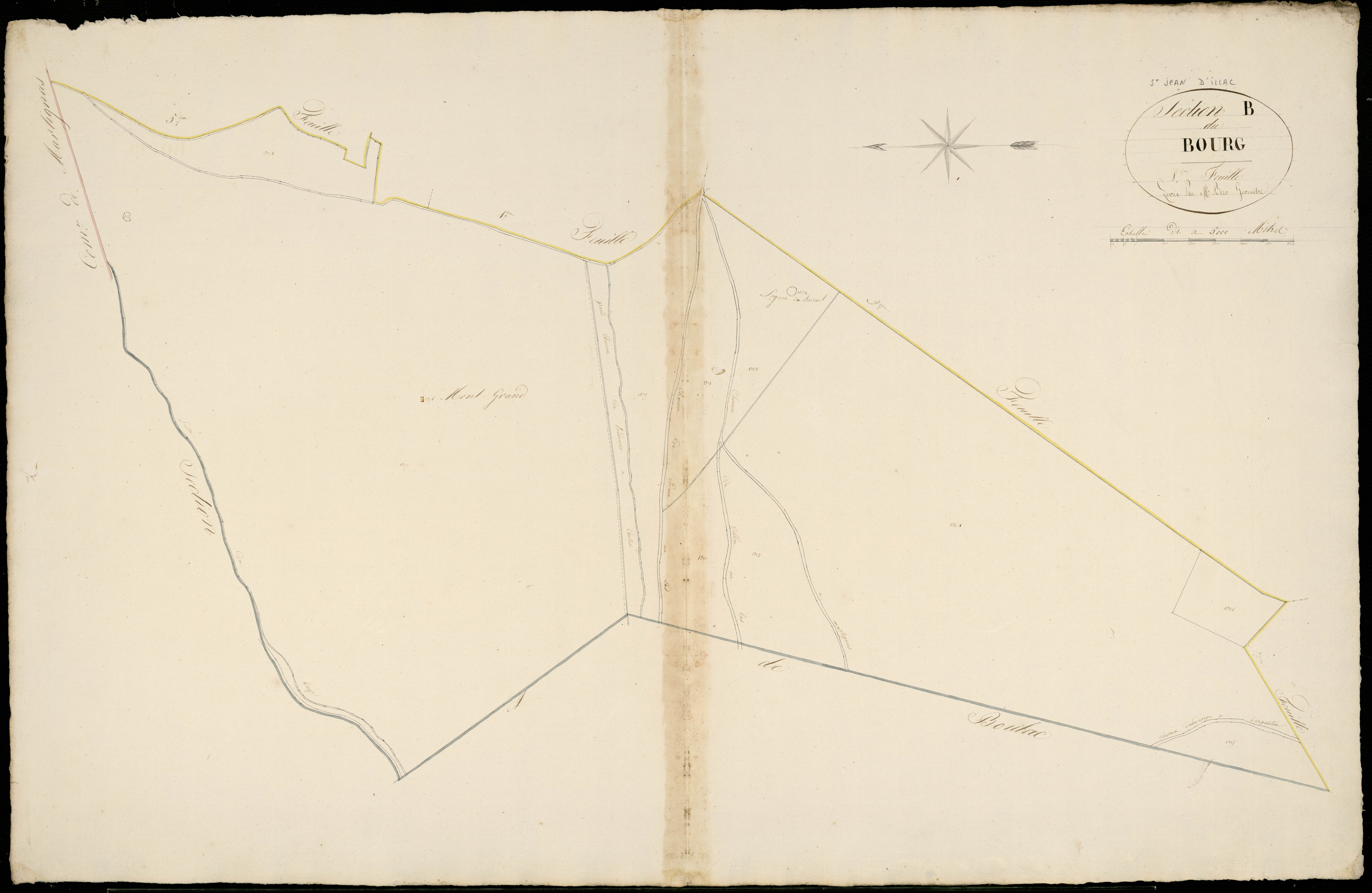 Saint-Jean-d'Illac - -Section B feuille 8 : Le Bourg