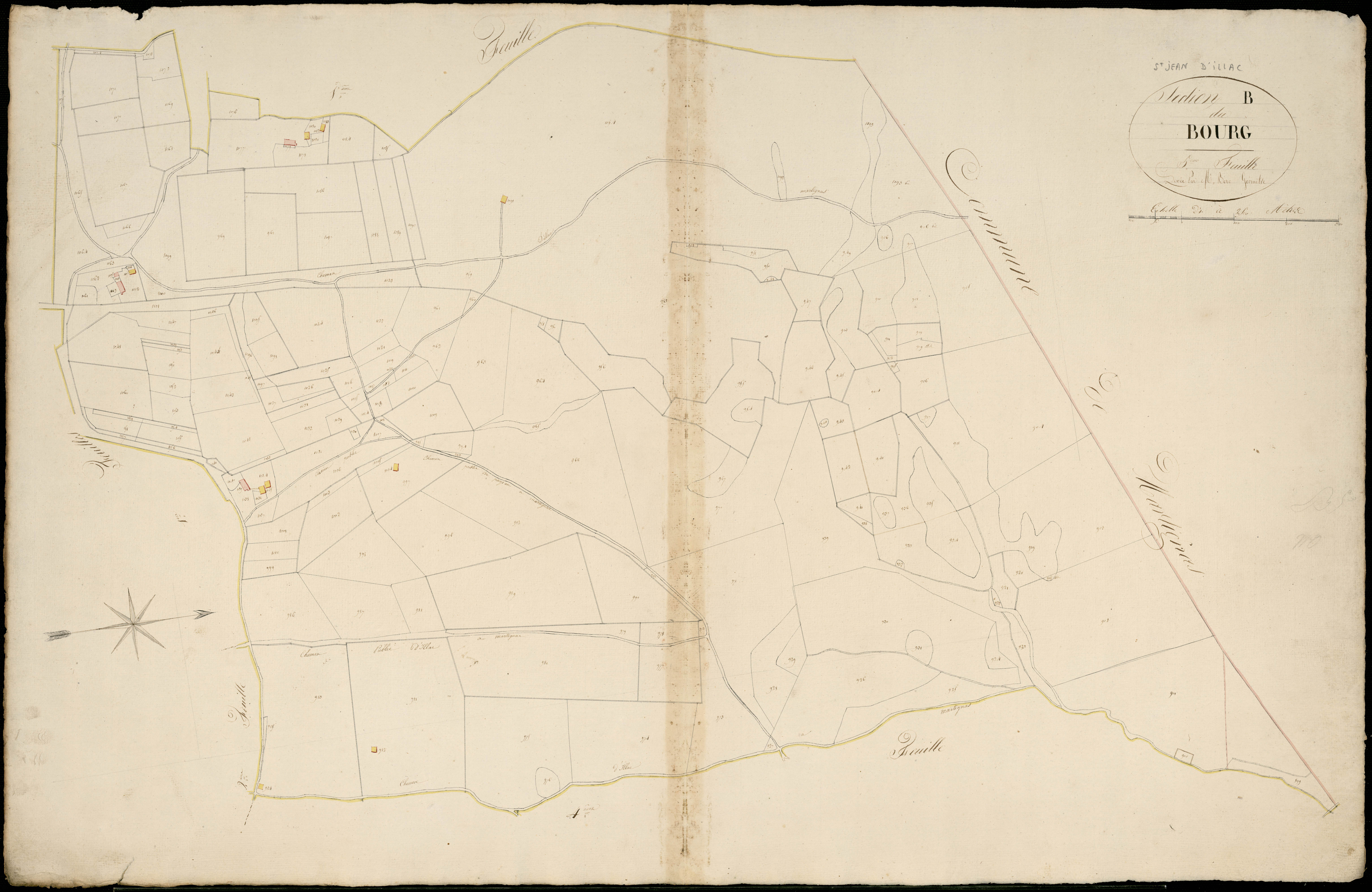 Saint-Jean-d'Illac - -Section B feuille 5 : Le Bourg