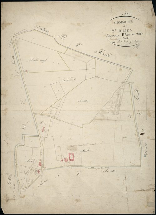 Saint-Julien-Beychevelle - -Section B feuille 1 : Talbot