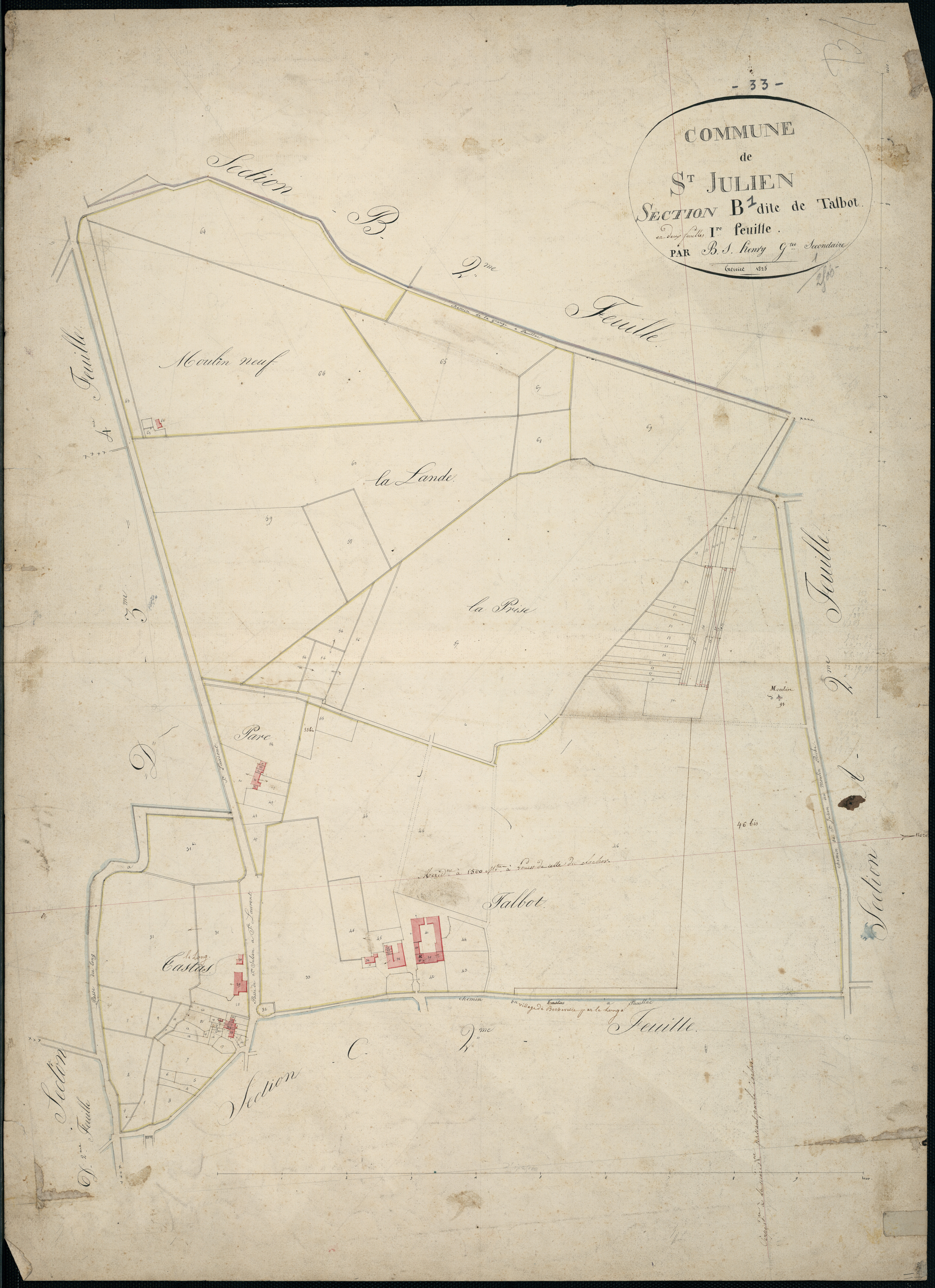 Saint-Julien-Beychevelle - -Section B feuille 1 : Talbot