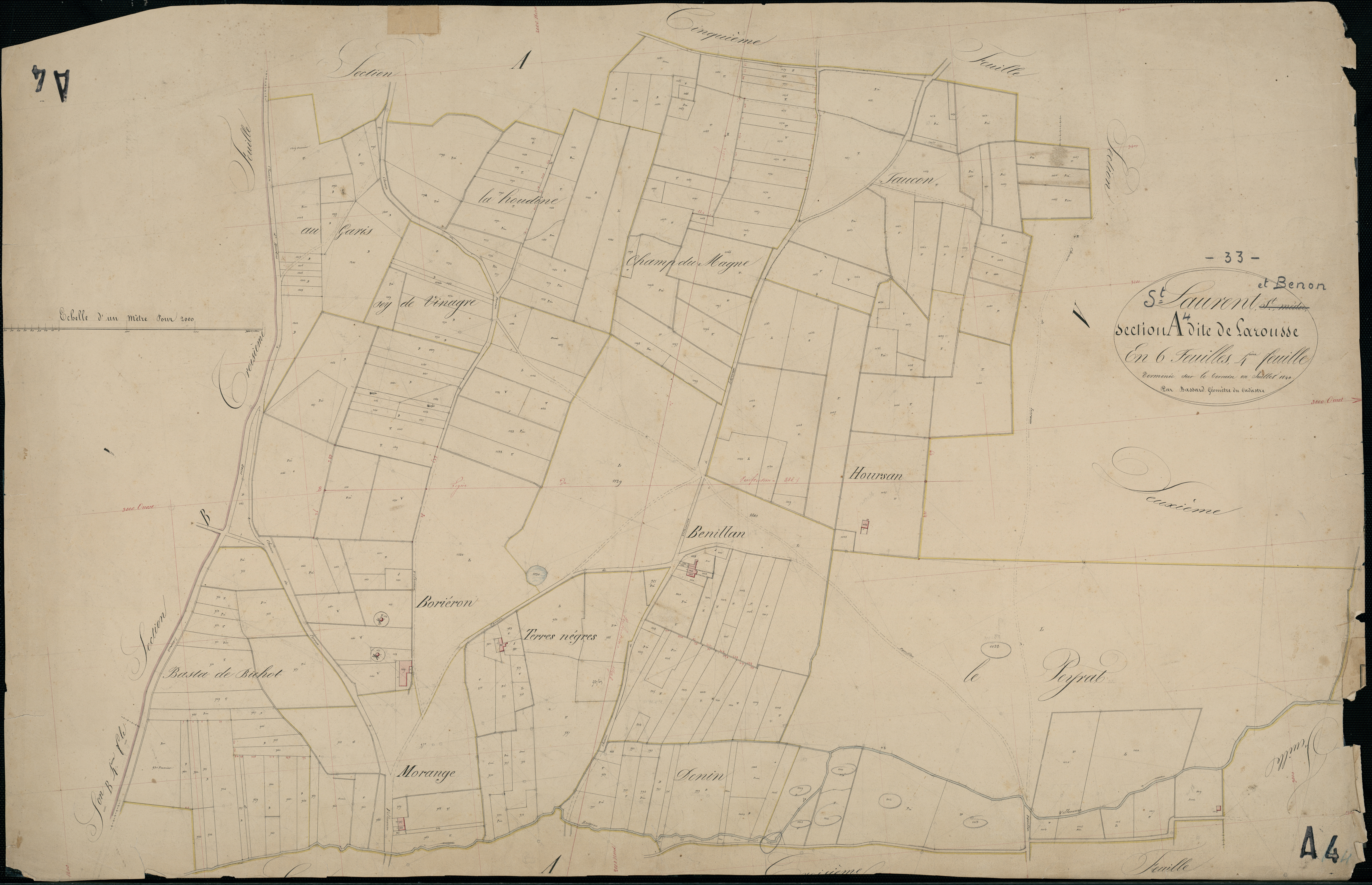 Saint-Laurent-Médoc - -Section A feuille 4 : Larousse
