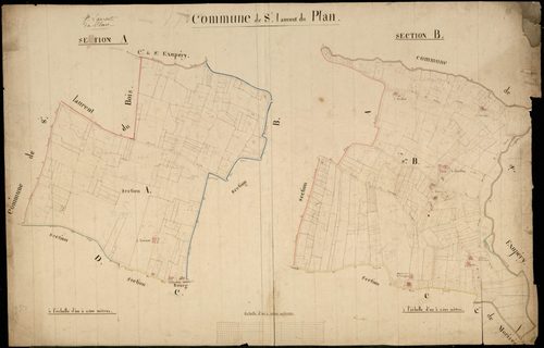 Saint-Laurent-du-Plan - -Sections A et B : non indiqué