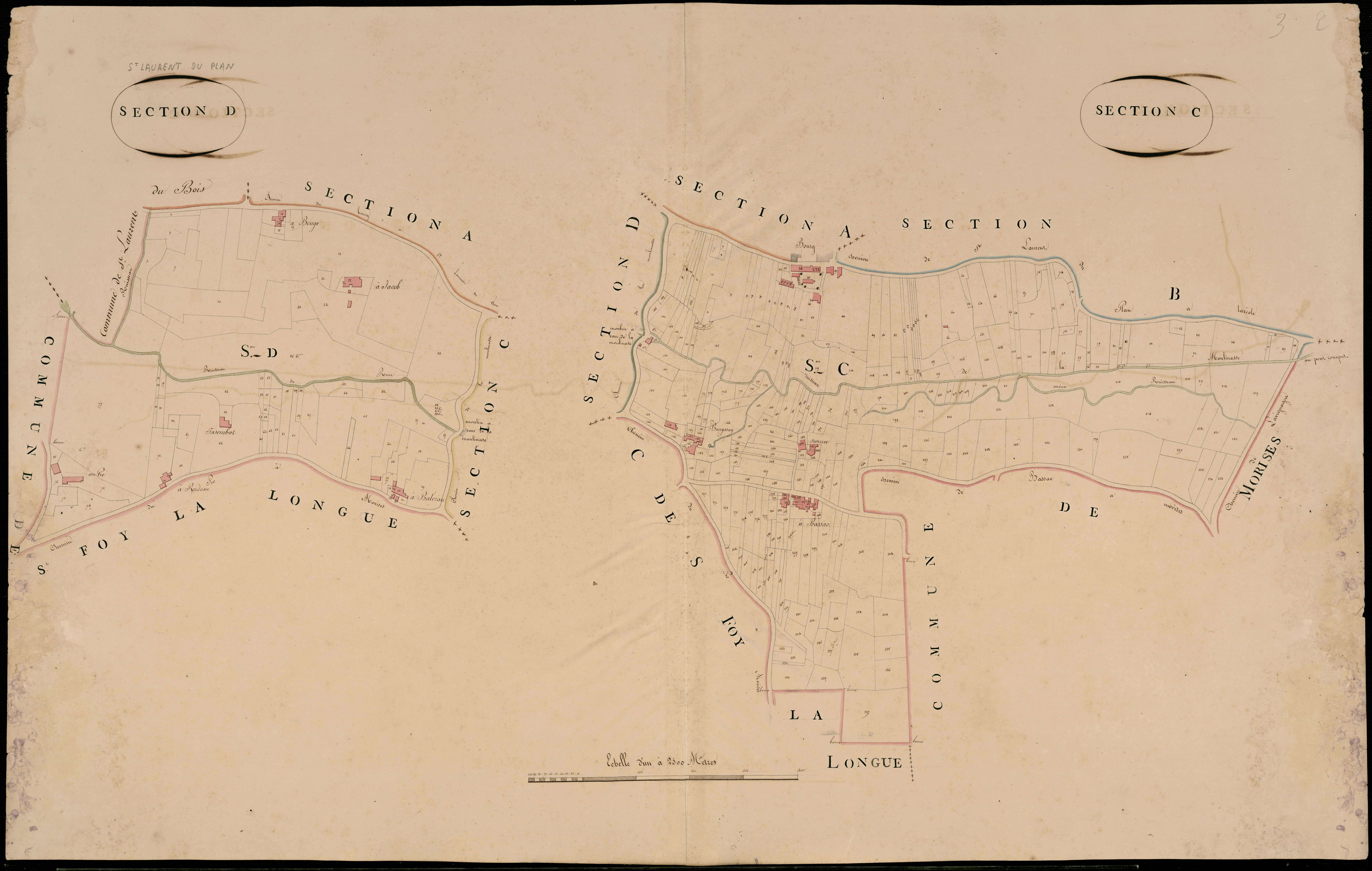 Saint-Laurent-du-Plan - -Sections C et D : non indiqué