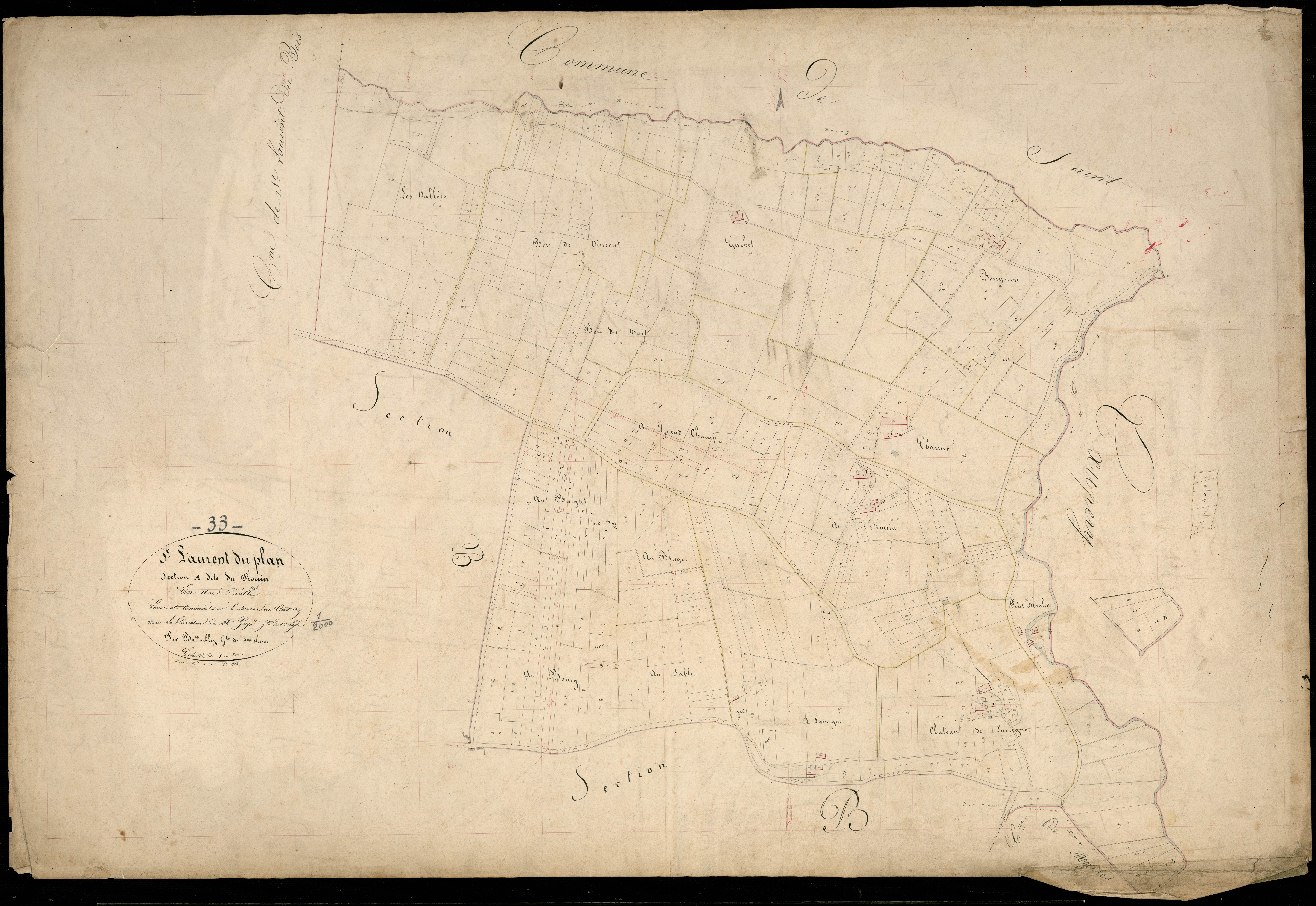 Saint-Laurent-du-Plan - -Section A feuille unique : Le Frouin