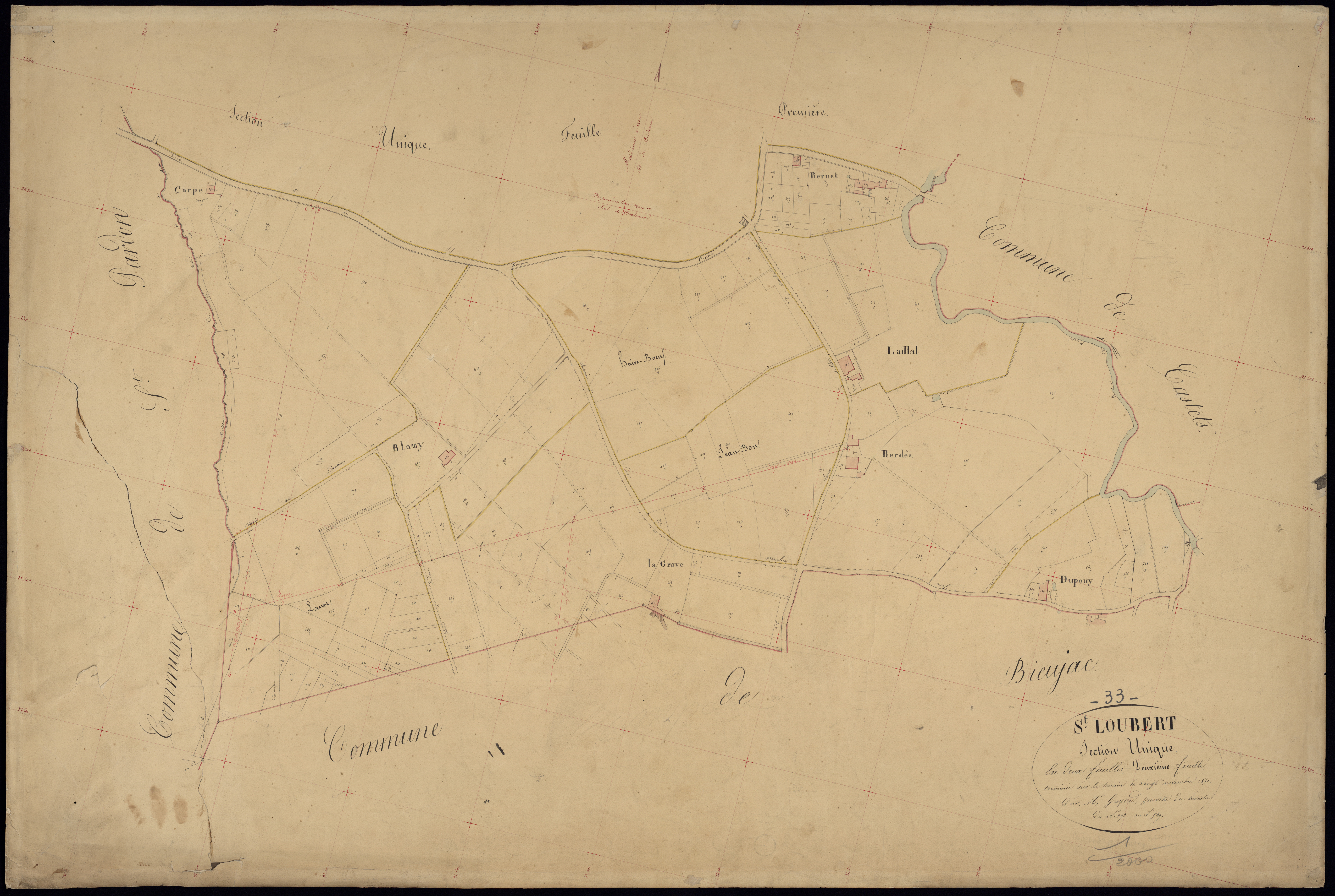 Saint-Loubert - -Section A feuille 2 : non indiqué