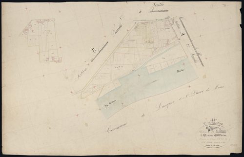 Saint-Macaire - -Section B feuille 2 : Lavison