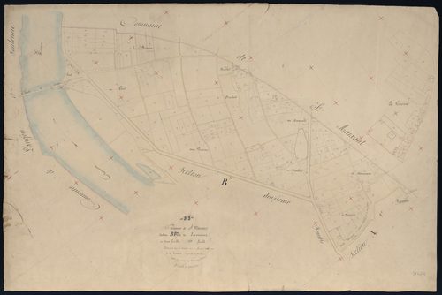 Saint-Macaire - -Section B feuille 1 : Lavison