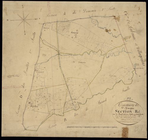 Saint-Magne - -Section B feuille 1 : Braud