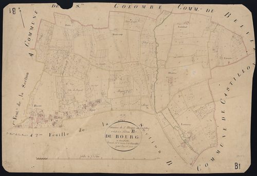 Saint-Magne - -Section B feuille 1 : Le Bourg