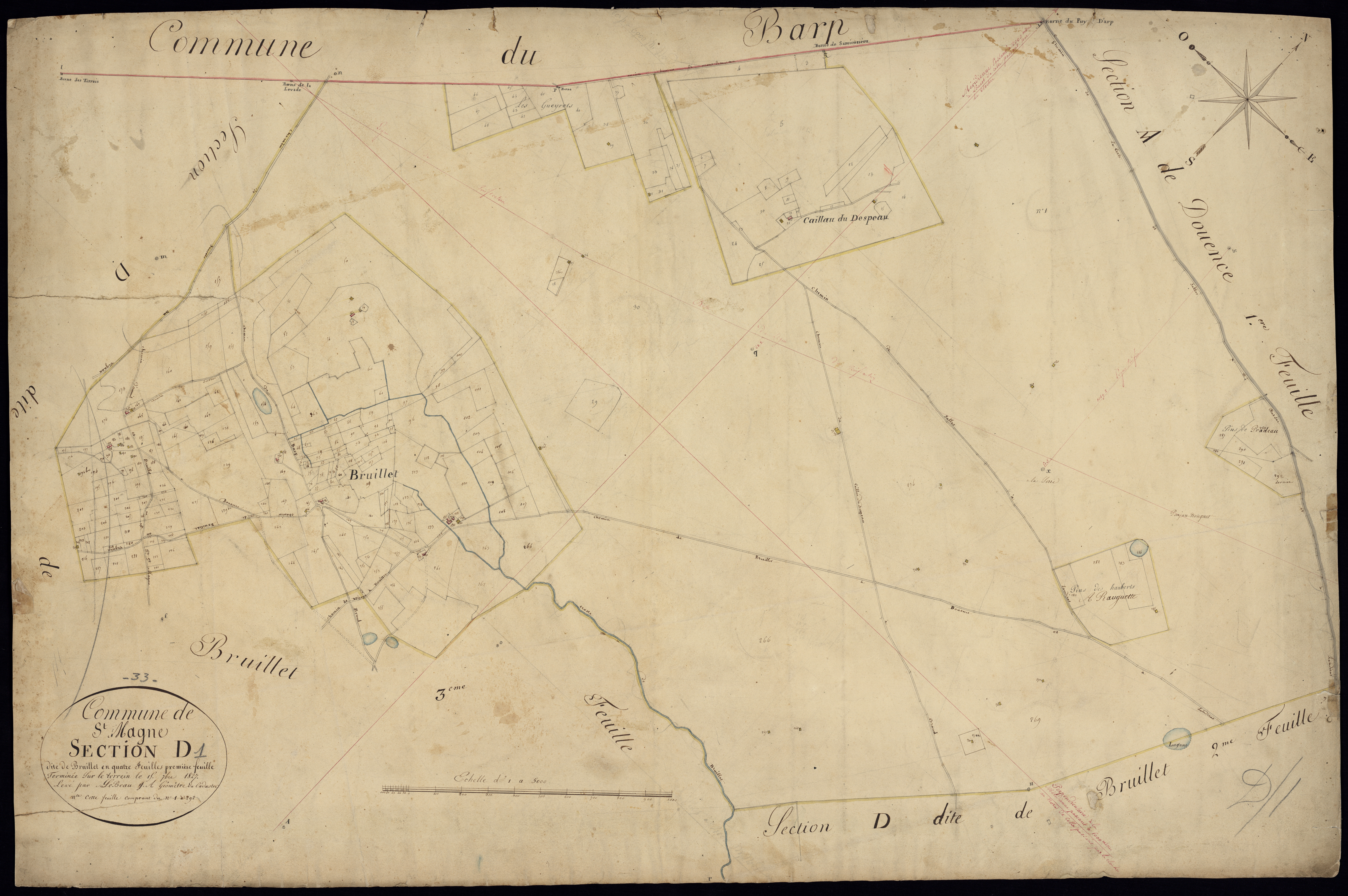 Saint-Magne - -Section D feuille 1 : Bruillet
