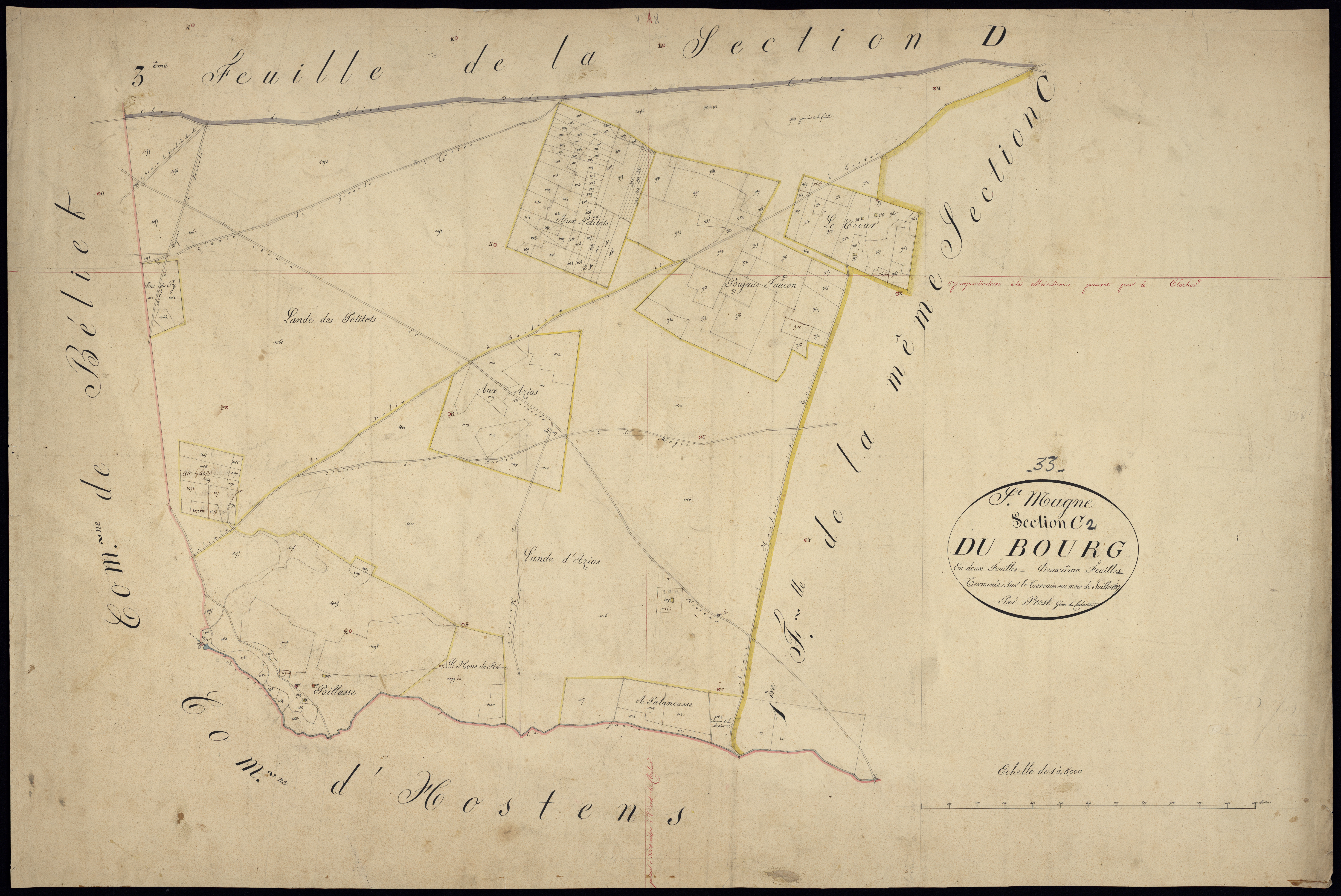 Saint-Magne - -Section C feuille 2 : Le Bourg