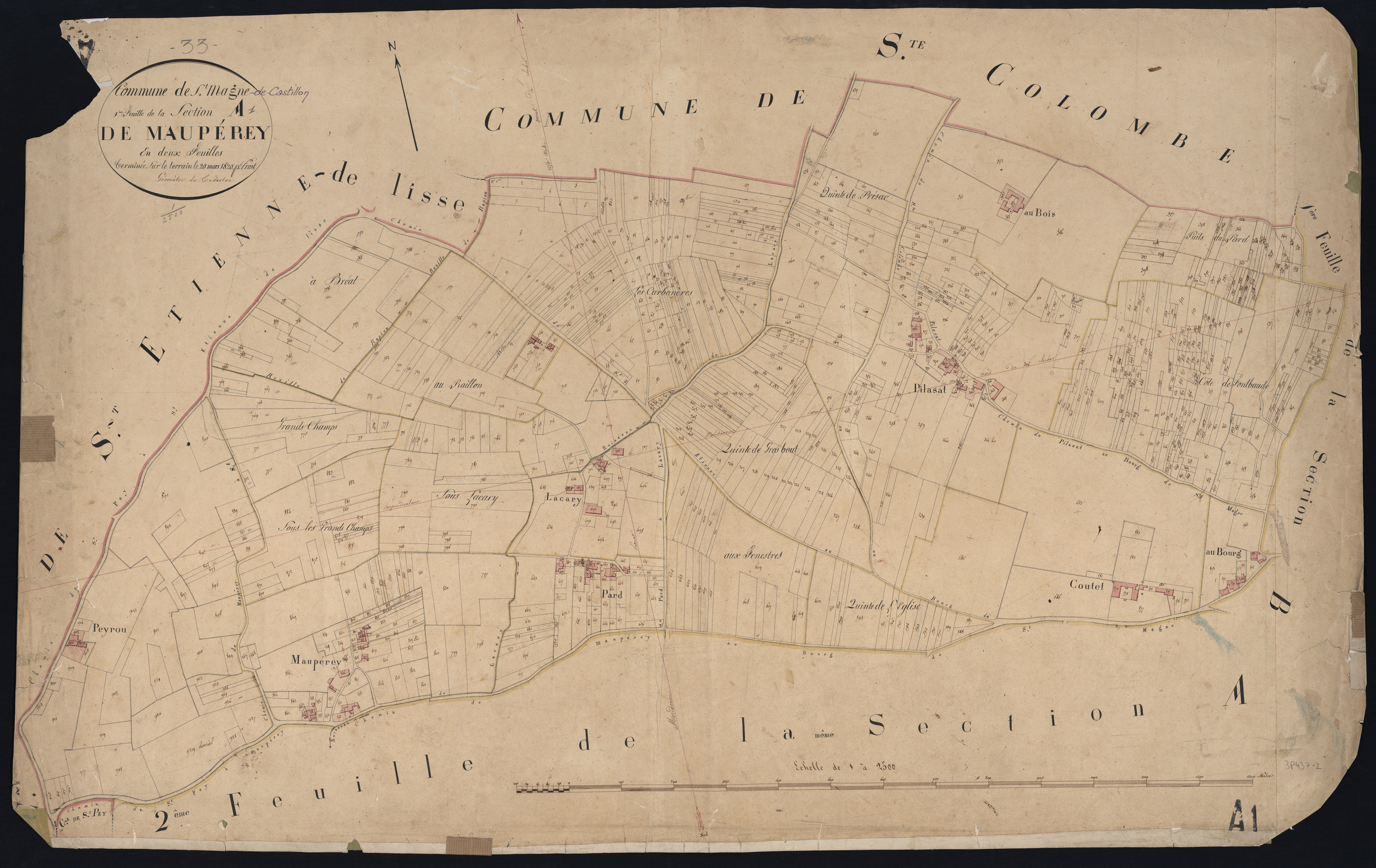 Saint-Magne - -Section A feuille 1 : Mauperey
