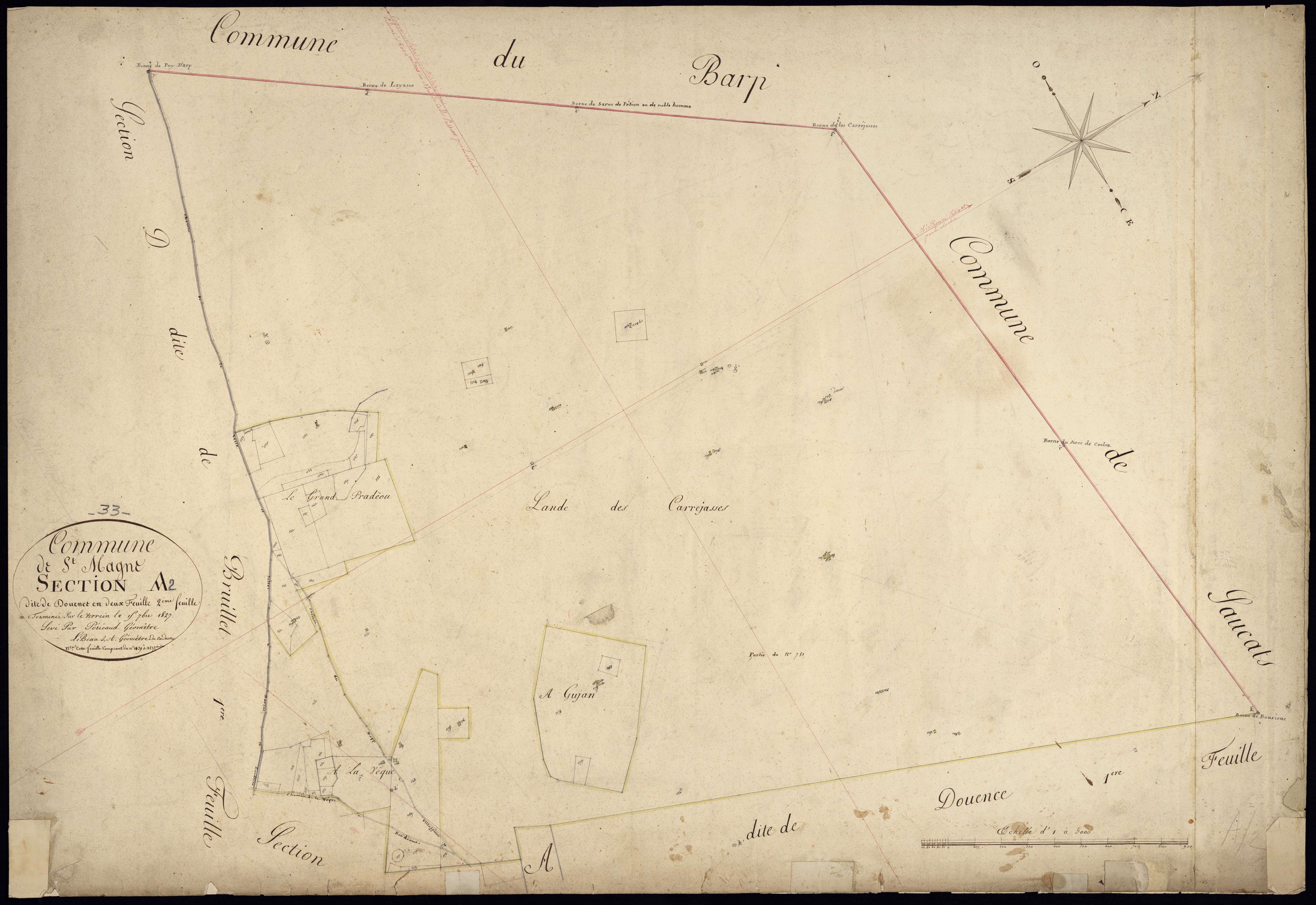 Saint-Magne - -Section A feuille 2 : Douence