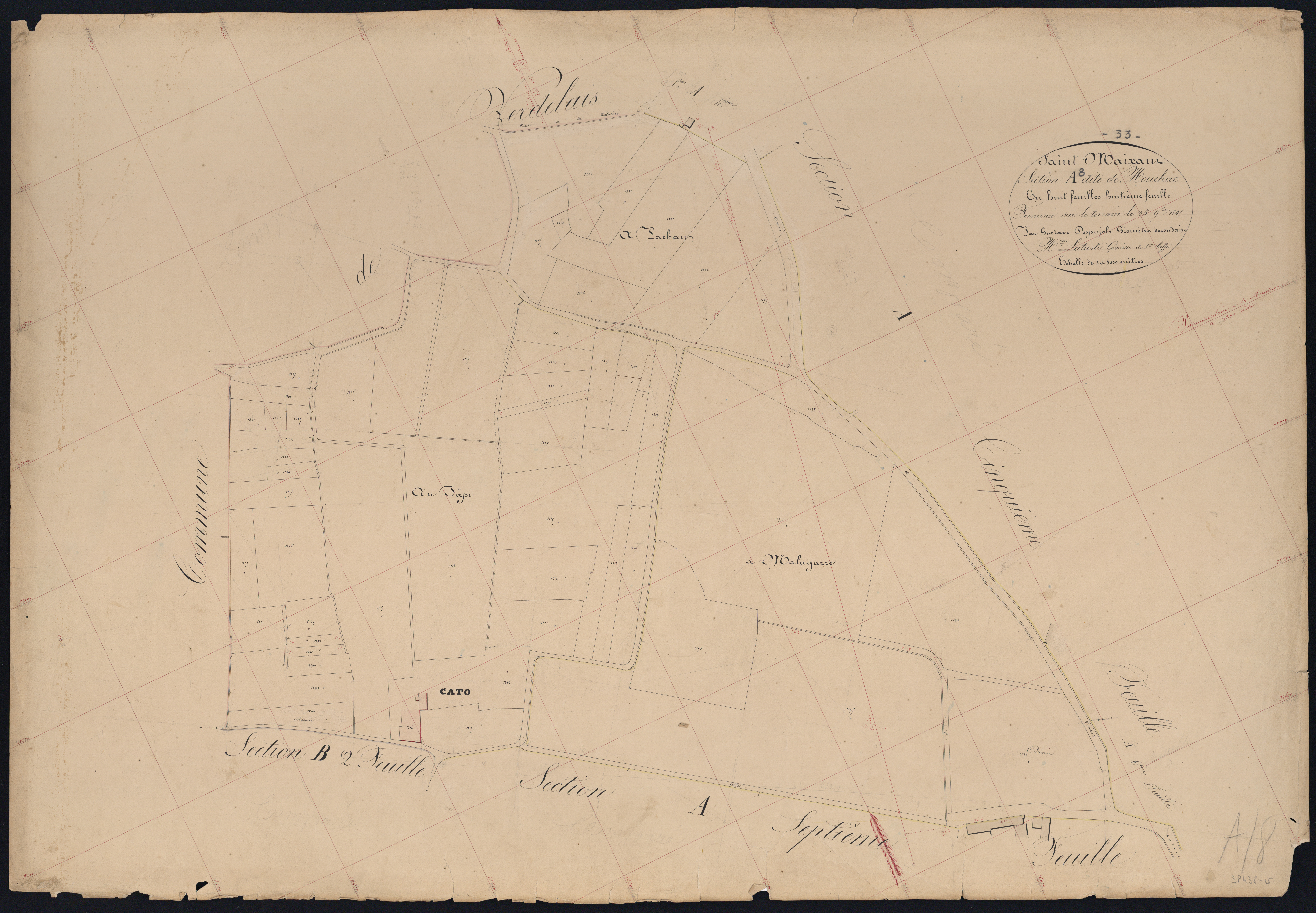 Saint-Maixant - -Section A feuille 8 : Mouchac