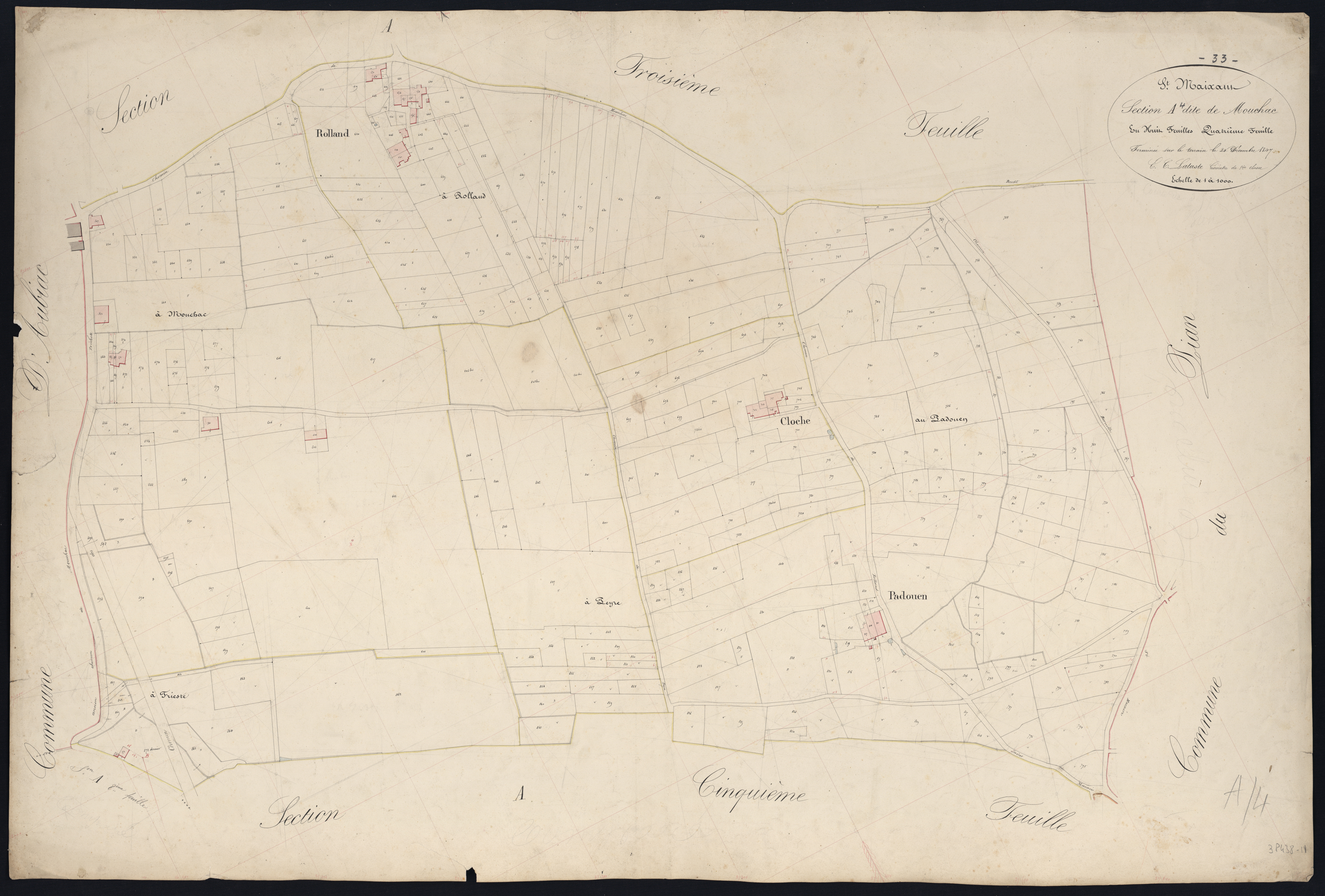 Saint-Maixant - -Section A feuille 4 : Mouchac