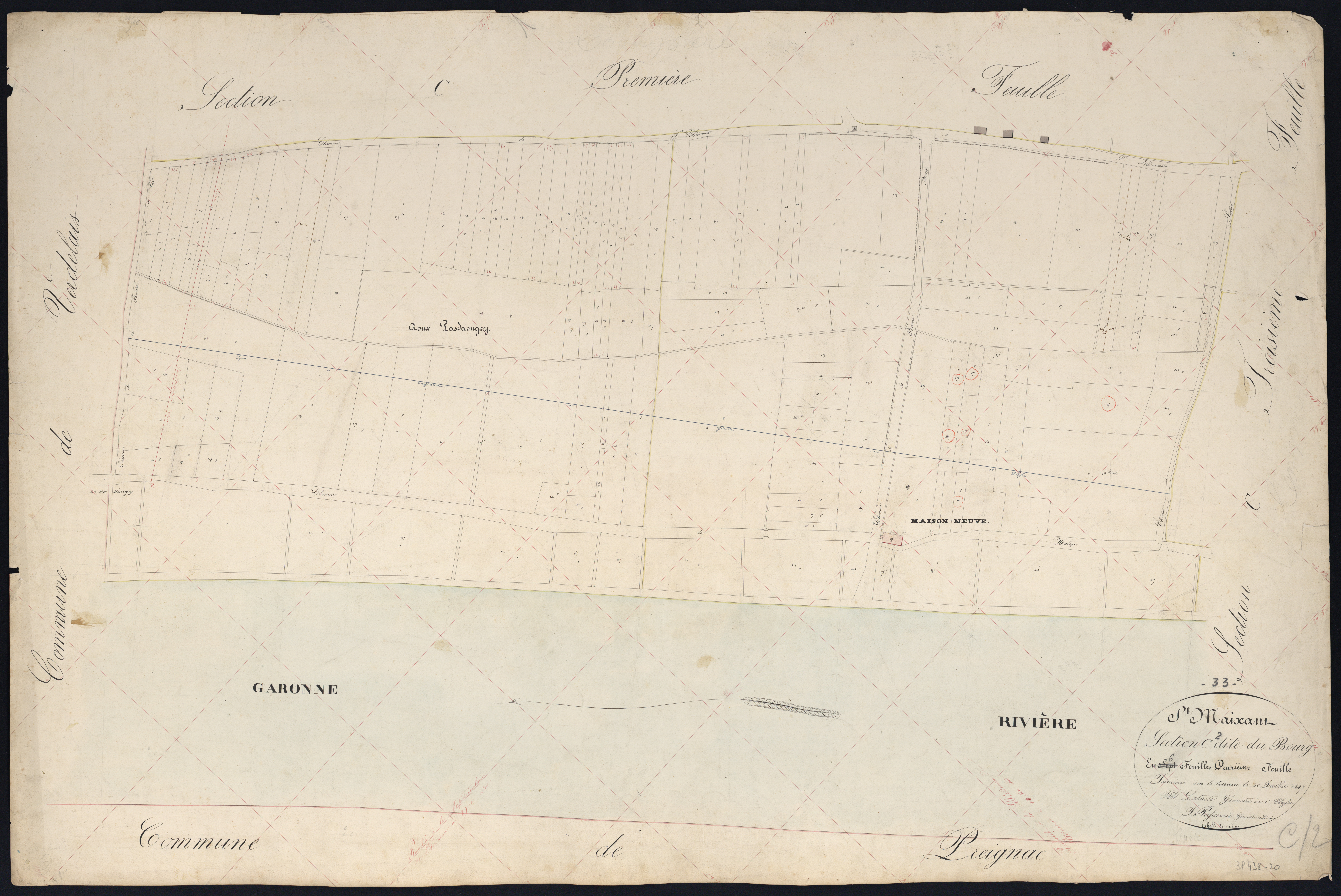 Saint-Maixant - -Section C feuille 2 : Le Bourg
