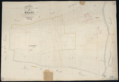 Saint-Mariens - -Section B feuille 5/1 : Belou