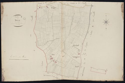 Saint-Martial - -Section B feuille 1 : Tillac