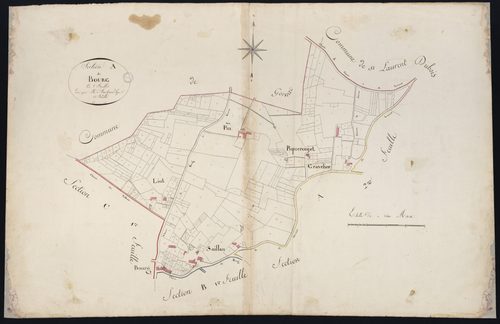 Saint-Martial - -Section A feuille 1 : Le Bourg