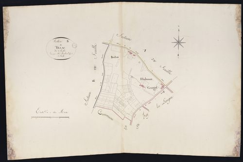 Saint-Martial - -Section B feuille 2 : Tillac