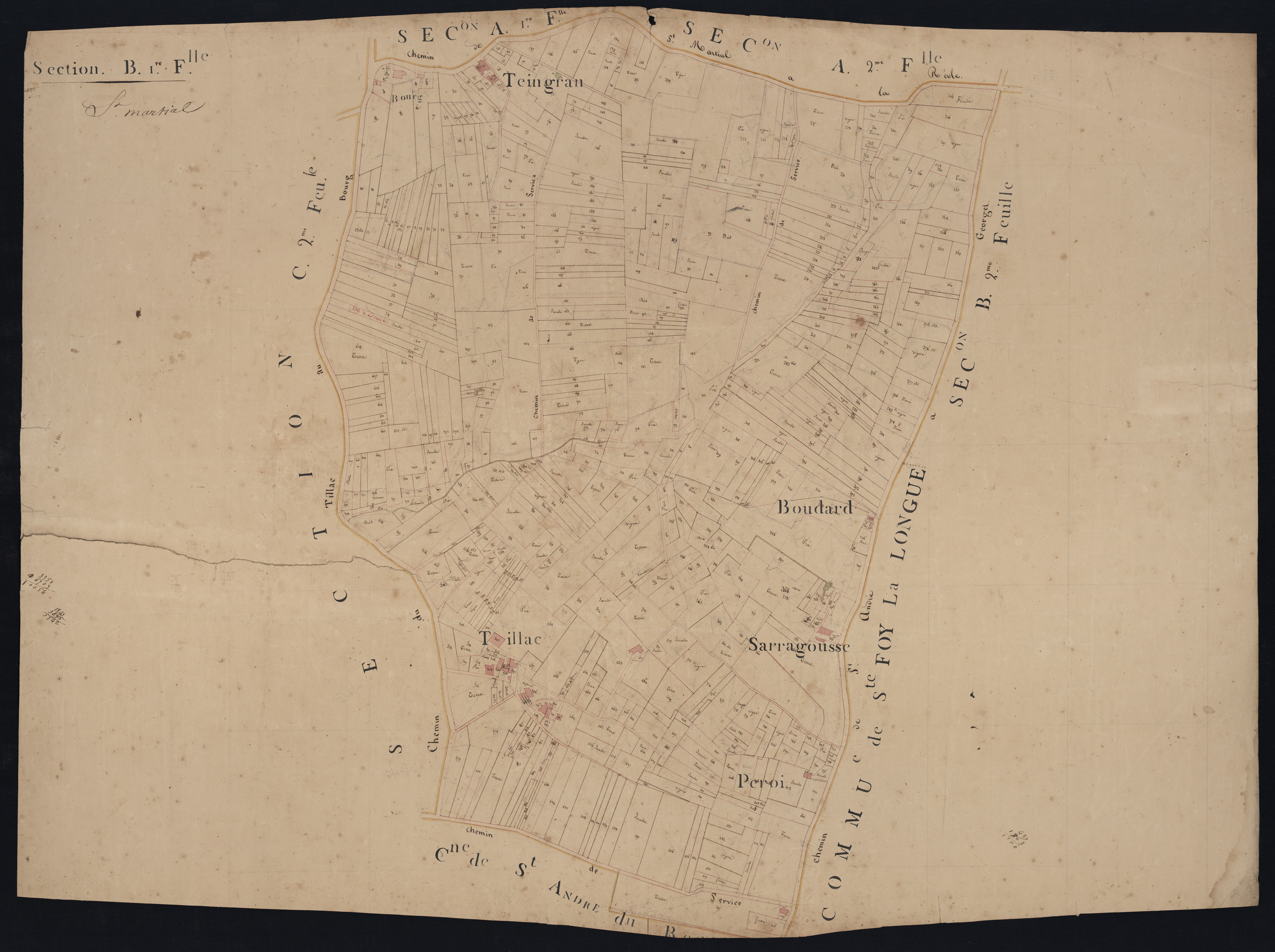 Saint-Martial - -Section B feuille 1