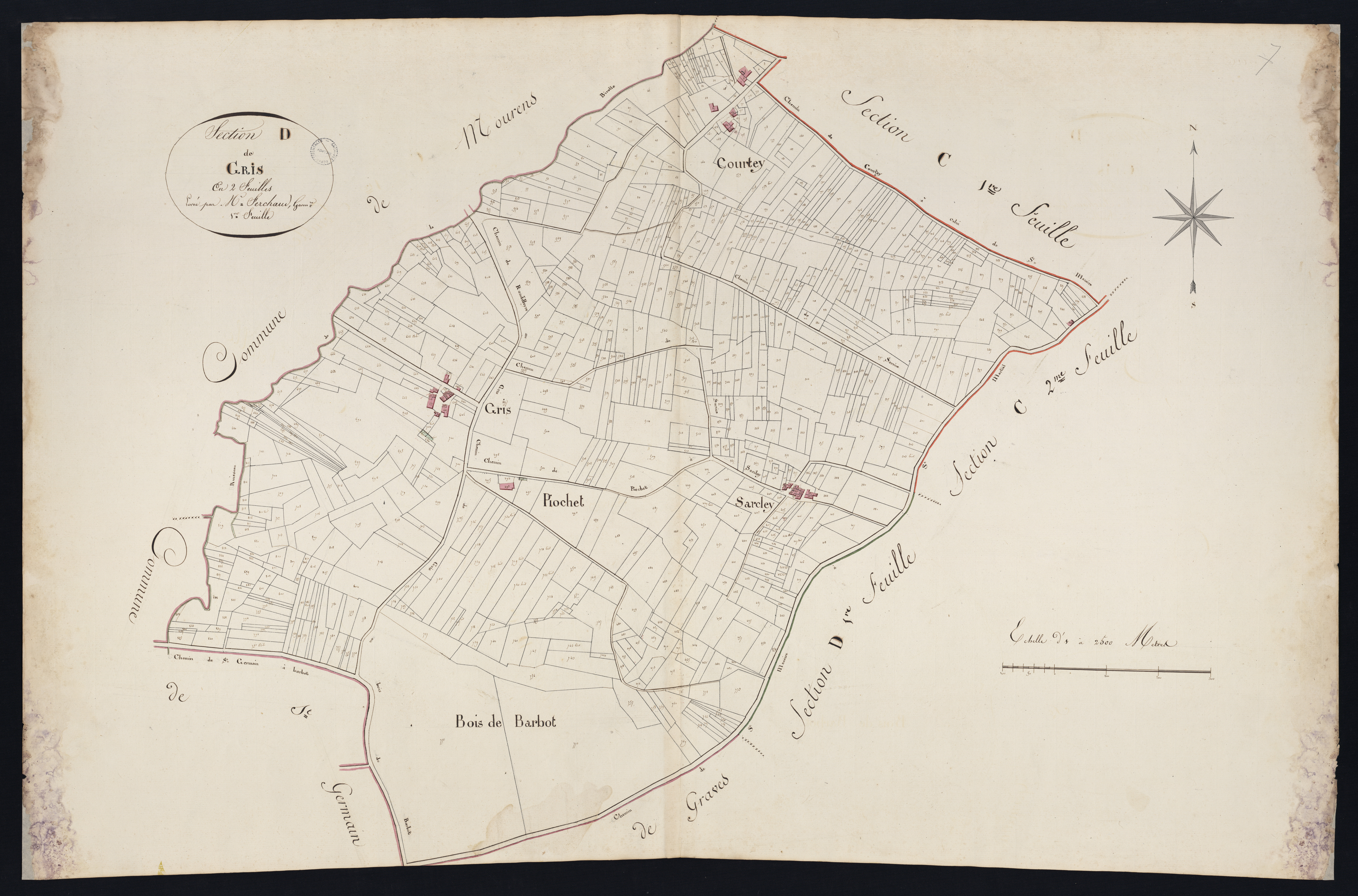 Saint-Martial - -Section D feuille 1 : Gris