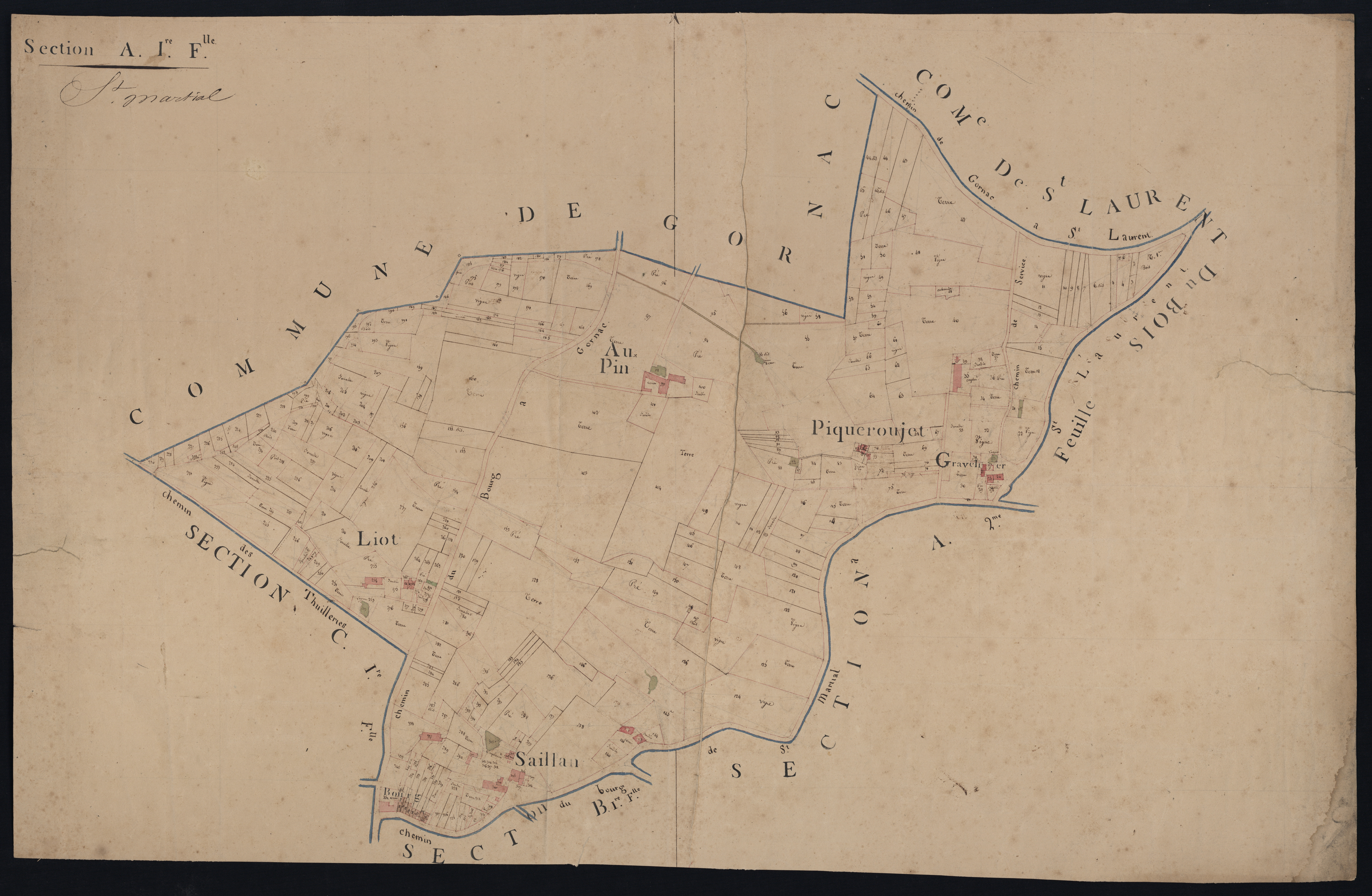 Saint-Martial - -Section A feuille 1