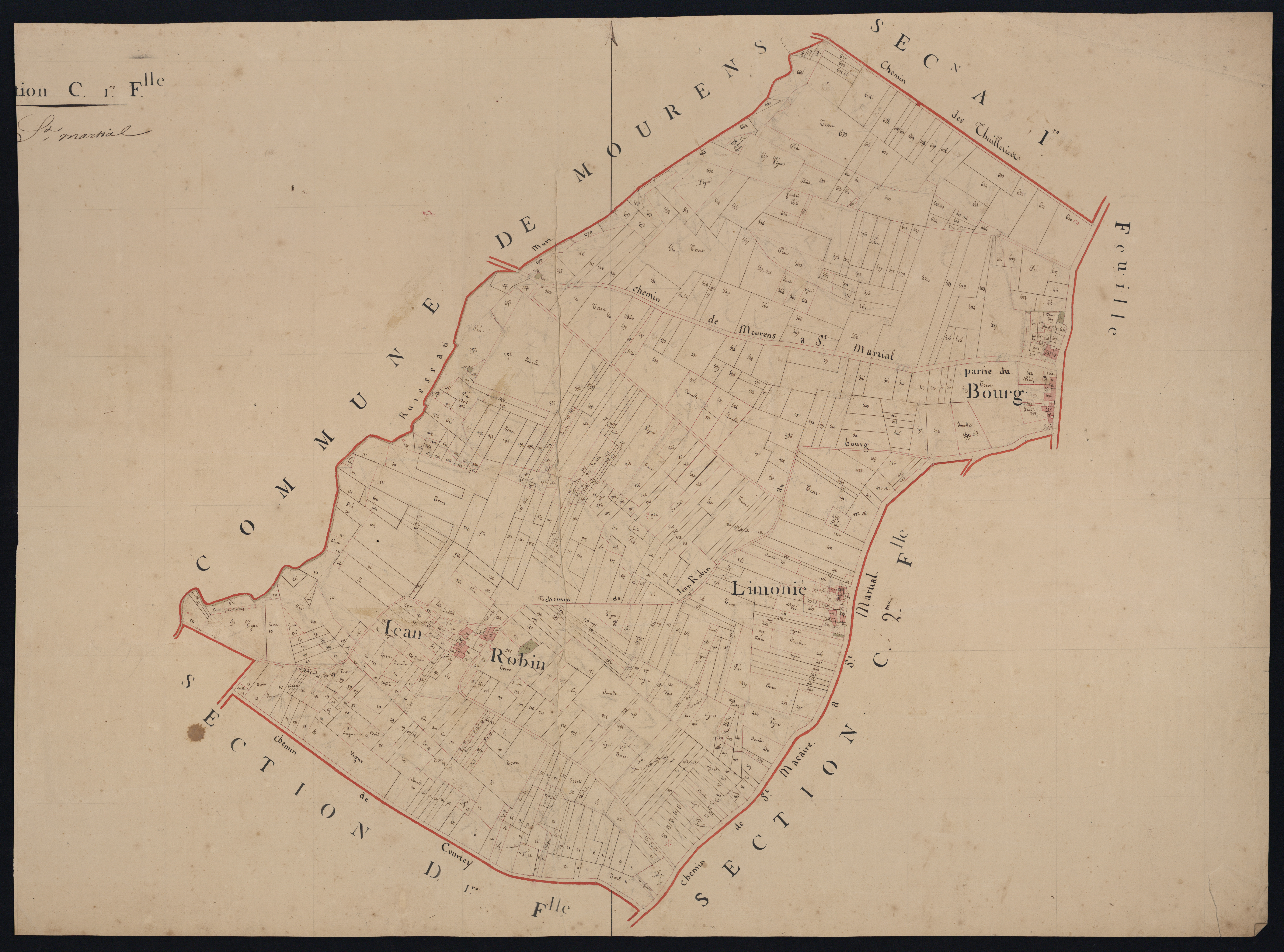 Saint-Martial - -Section C feuille 1