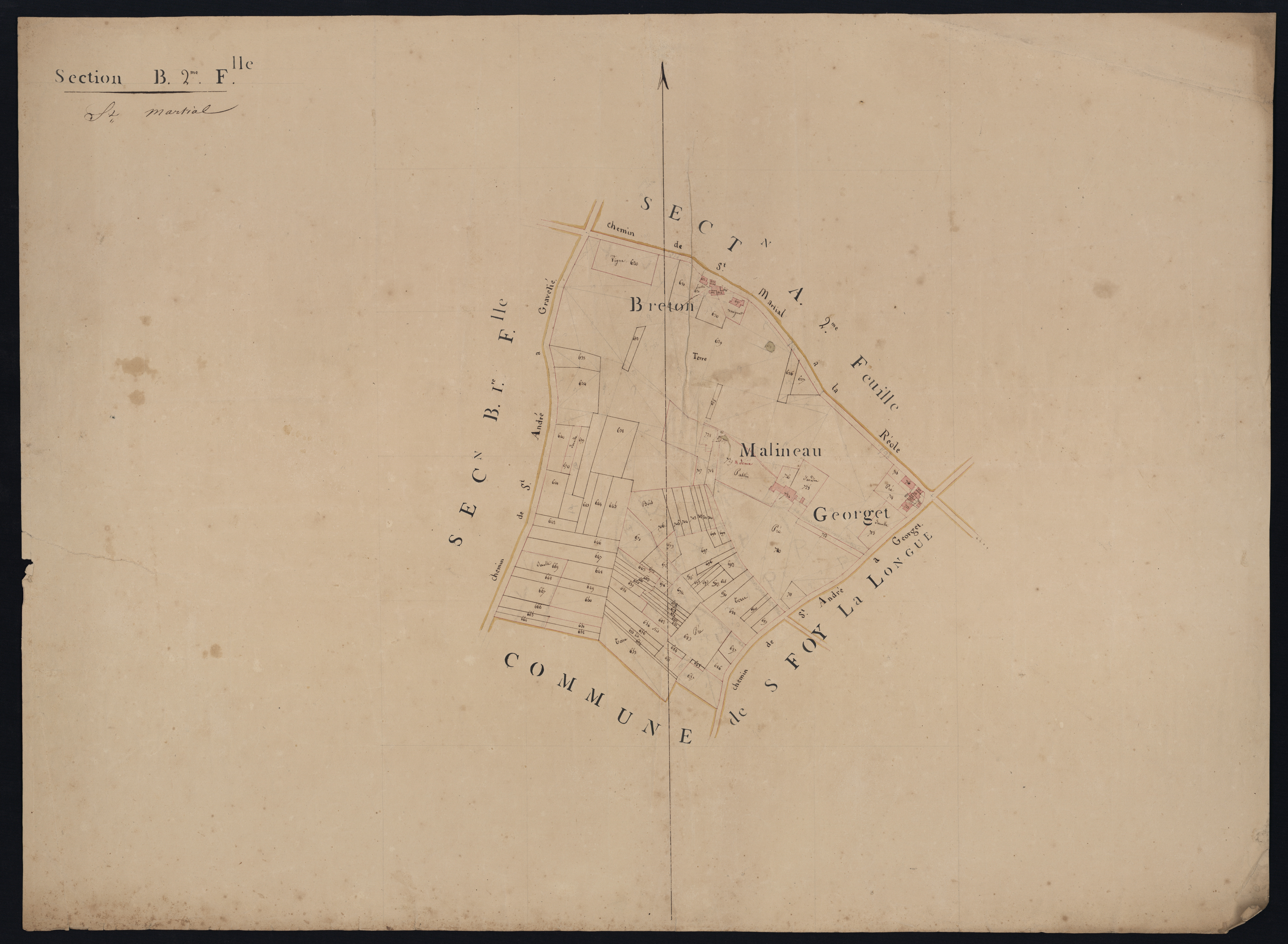 Saint-Martial - -Section B feuille 2