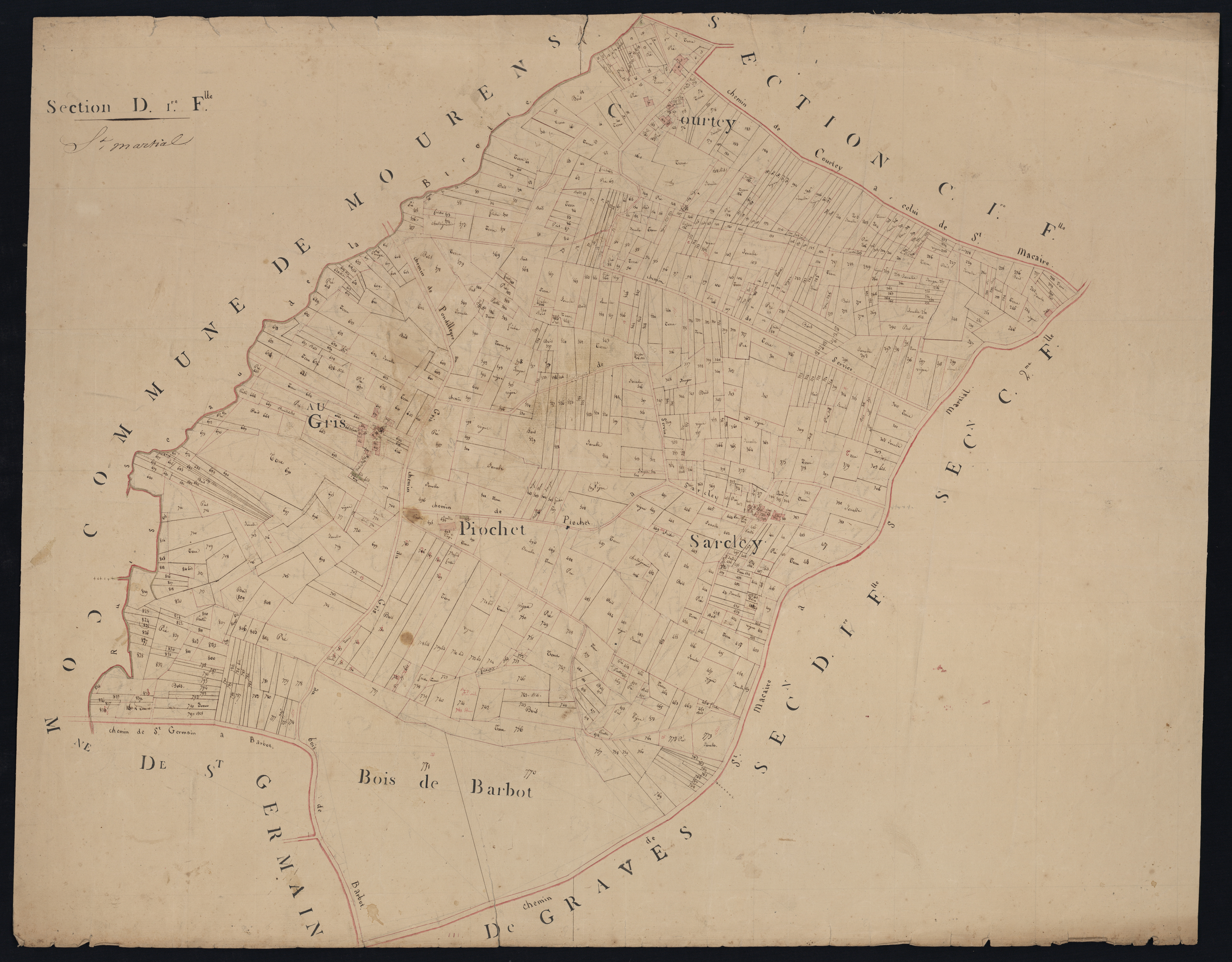 Saint-Martial - -Section D feuille 1