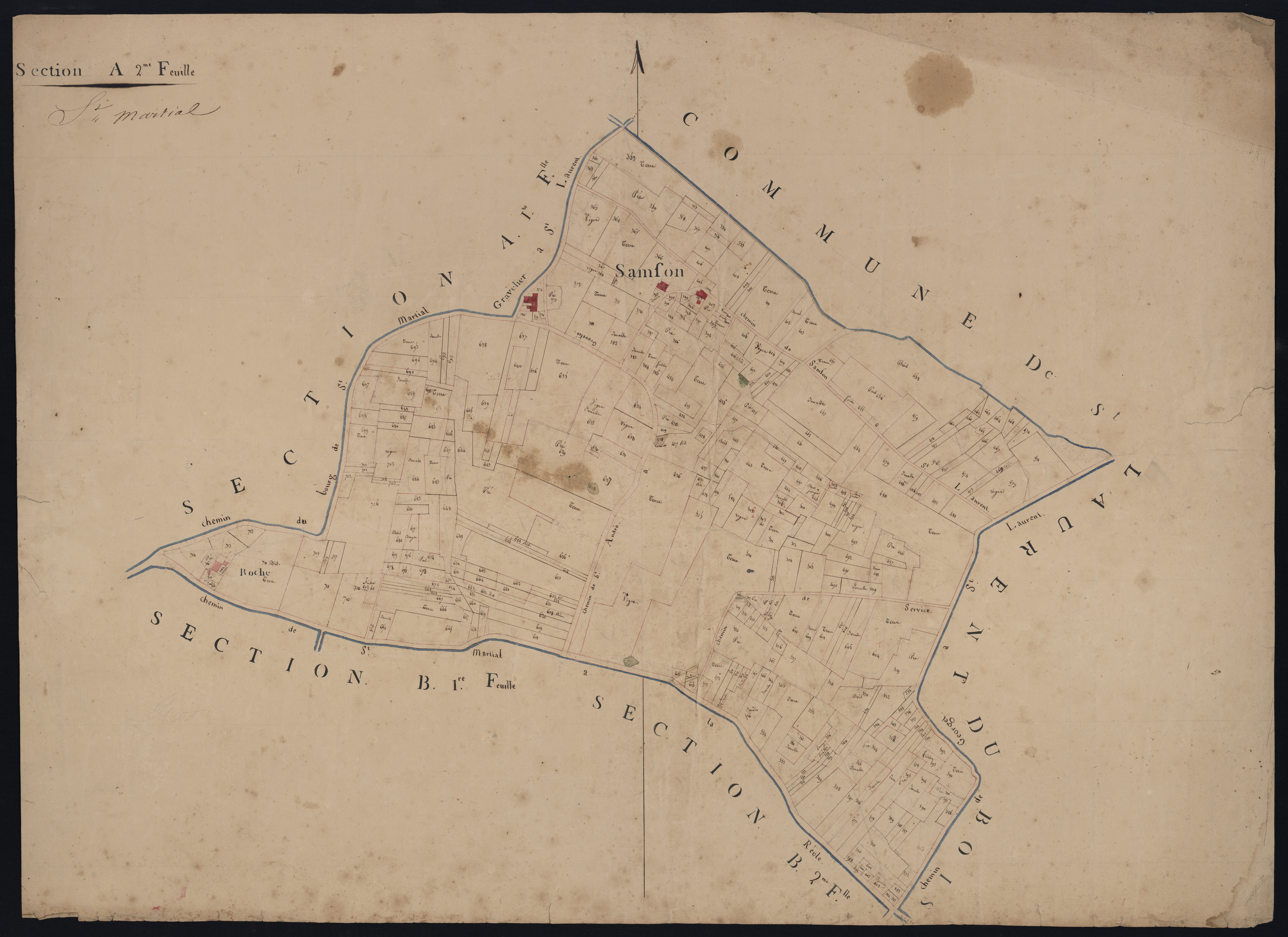 Saint-Martial - -Section A feuille 2