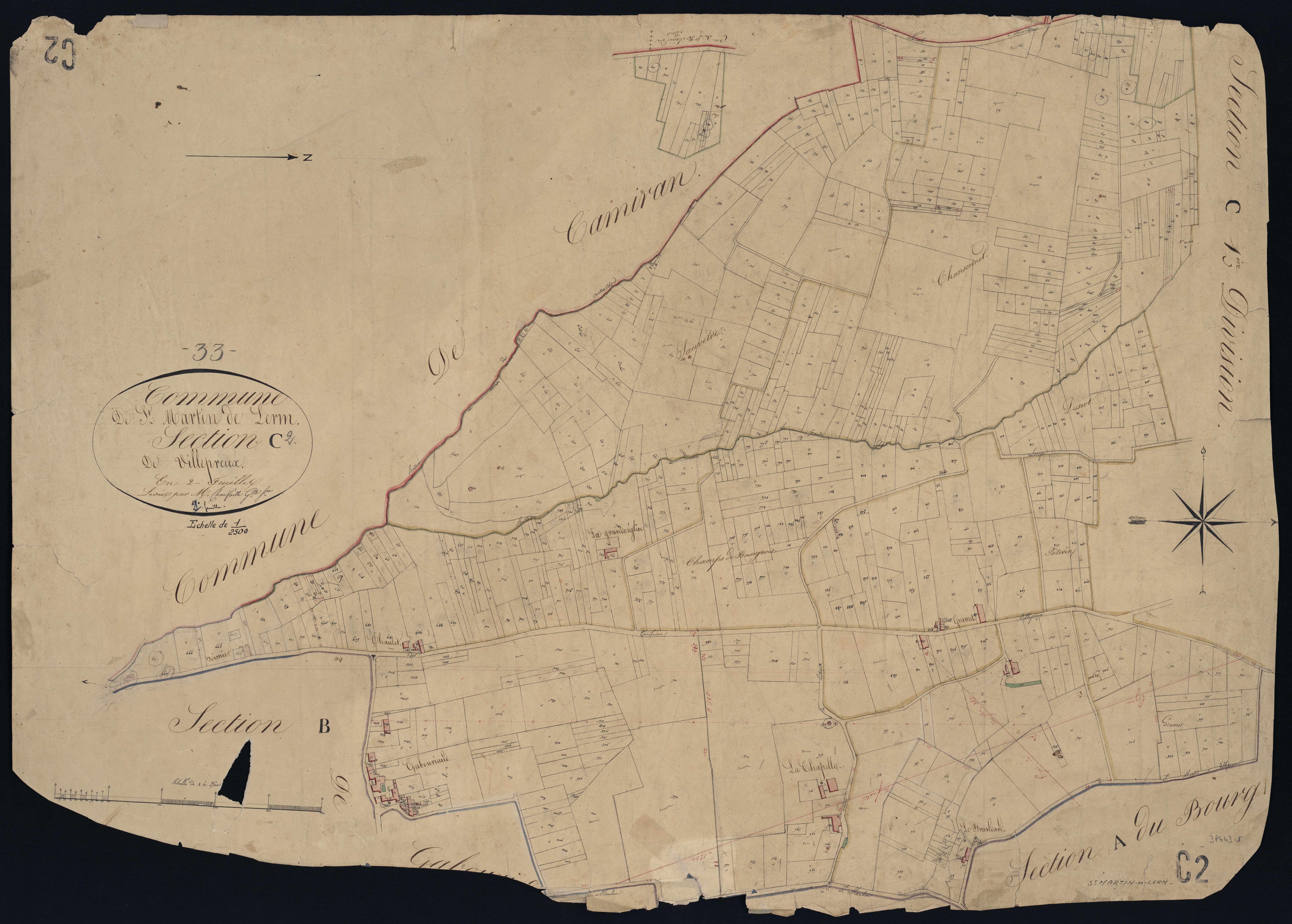 Saint-Martin-de-Lerm - -Section C feuille 2 : Villepreux