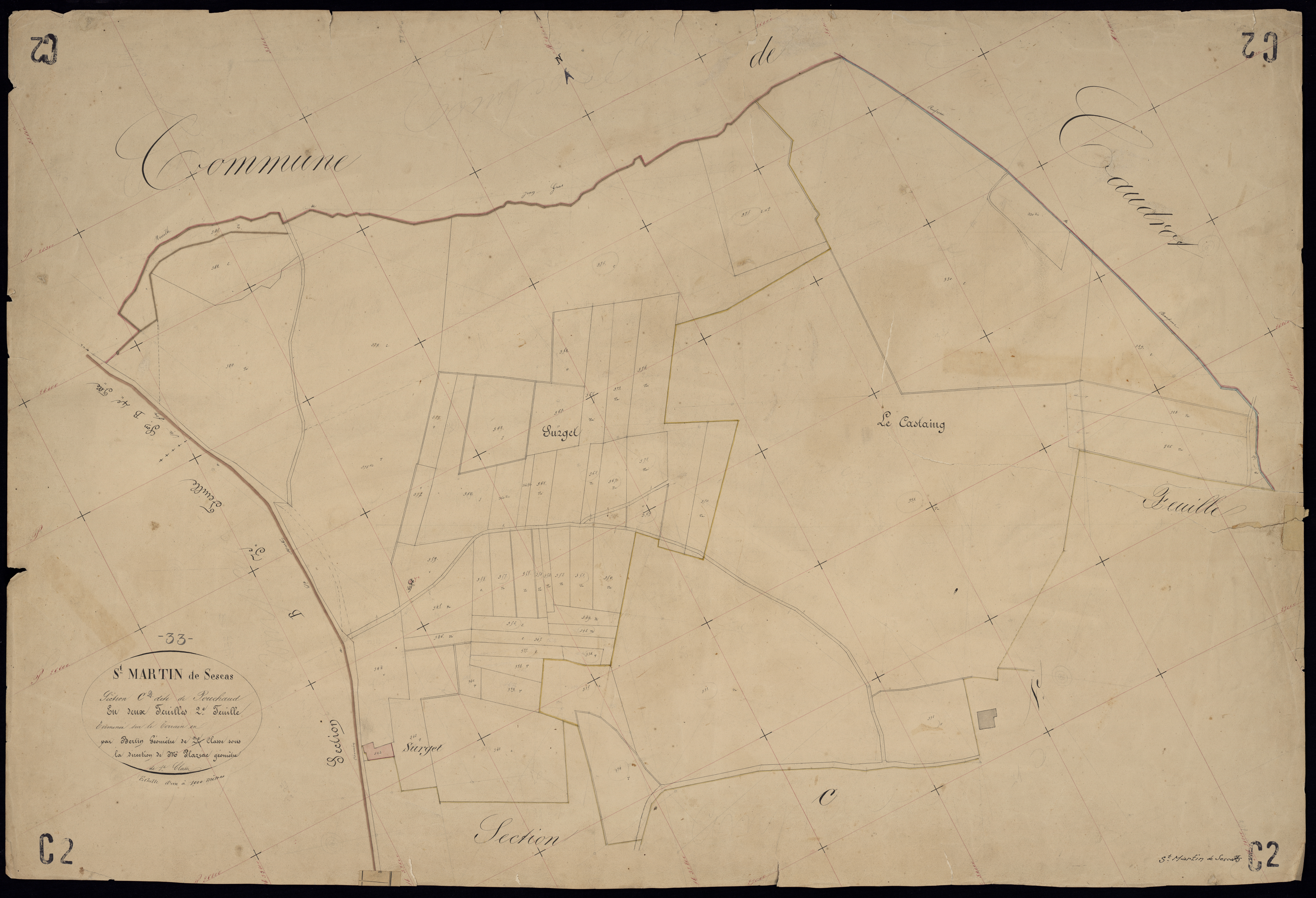 Saint-Martin-de-Sescas - -Section C feuille 2 : Pouchaud