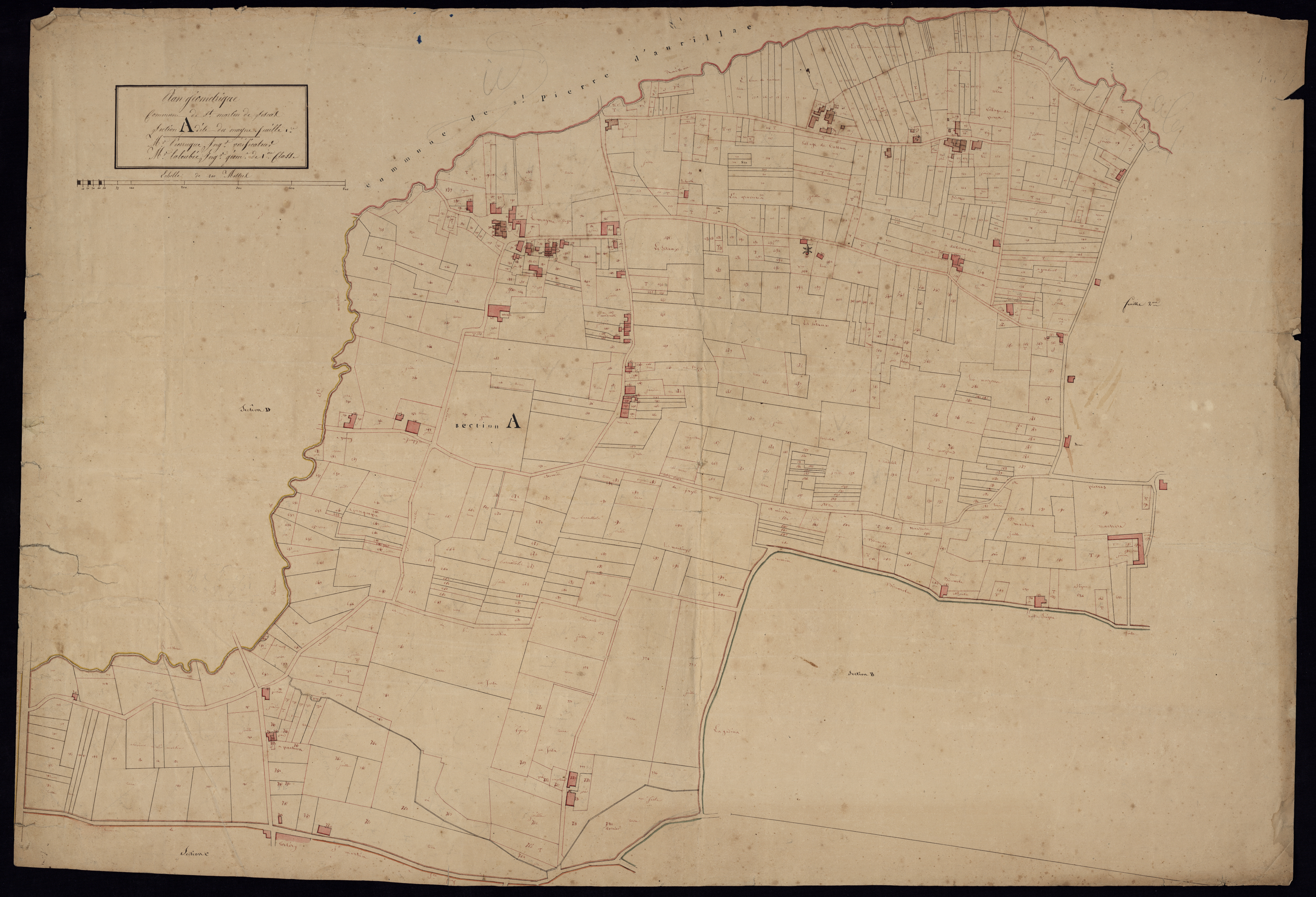 Saint-Martin-de-Sescas - -Section A feuille 1 : Le Mayne