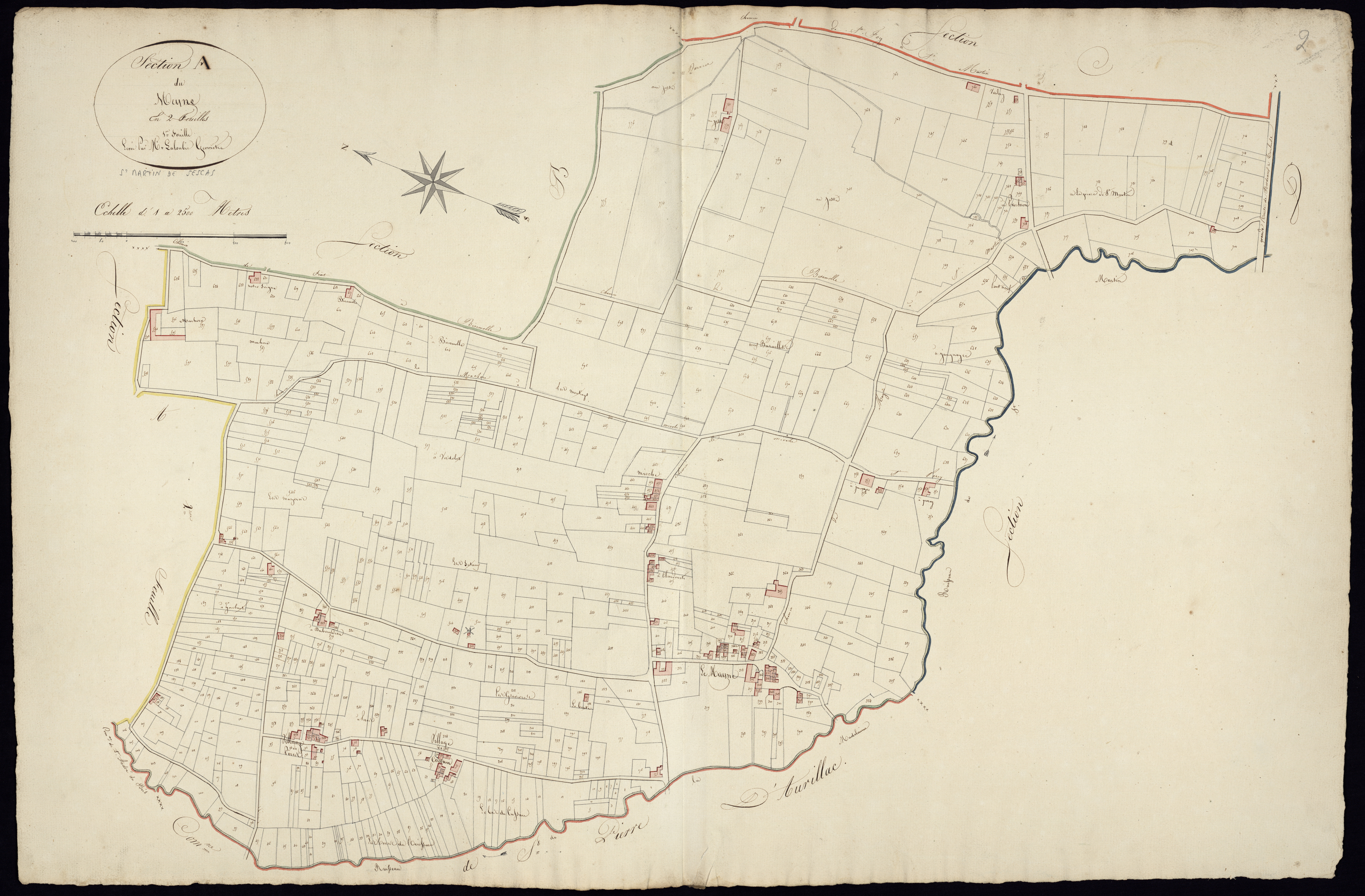 Saint-Martin-de-Sescas - -Section A feuille 1 : Le Mayne