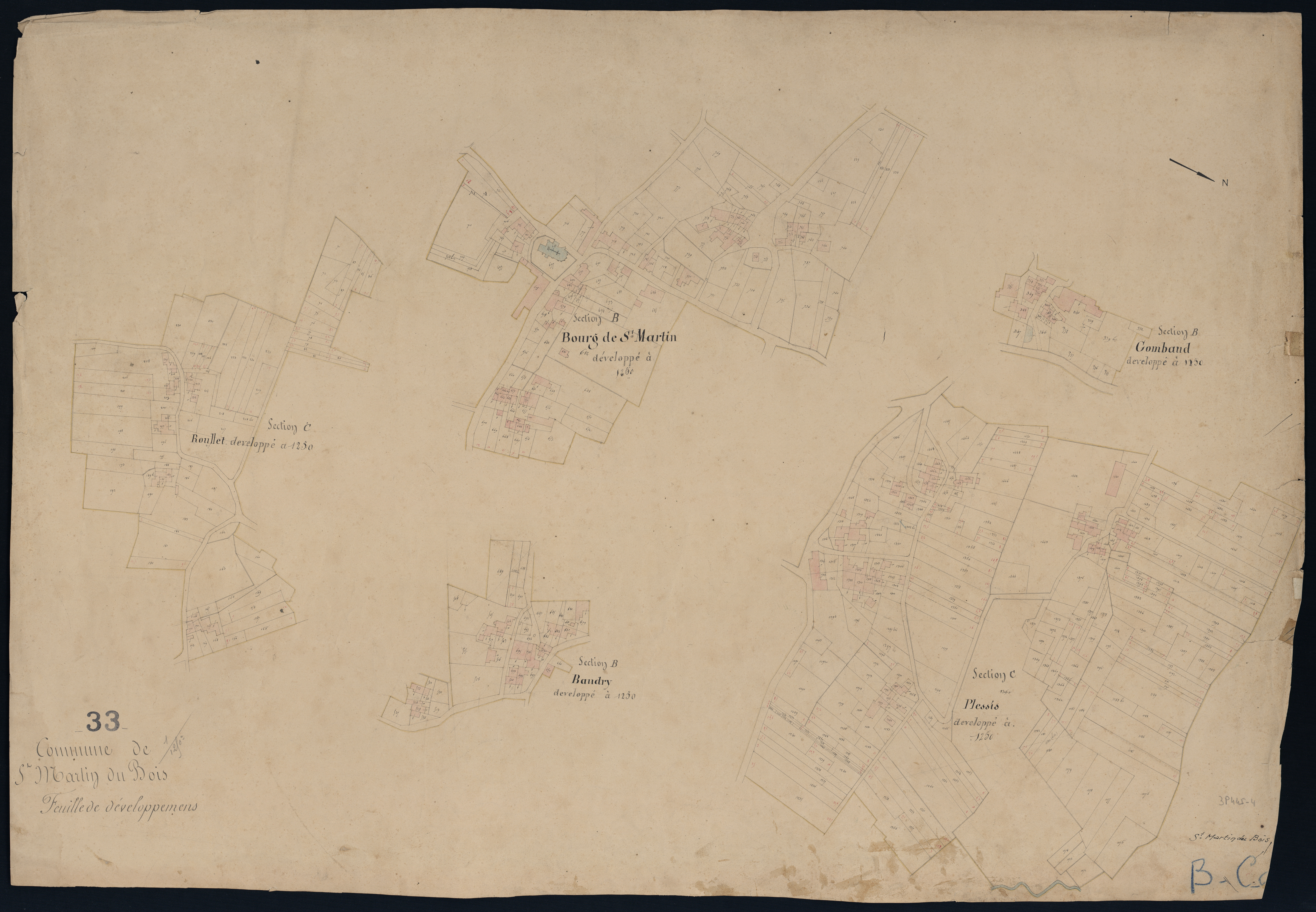 Saint-Martin-du-Bois - -Sections B, C : Le Bourg