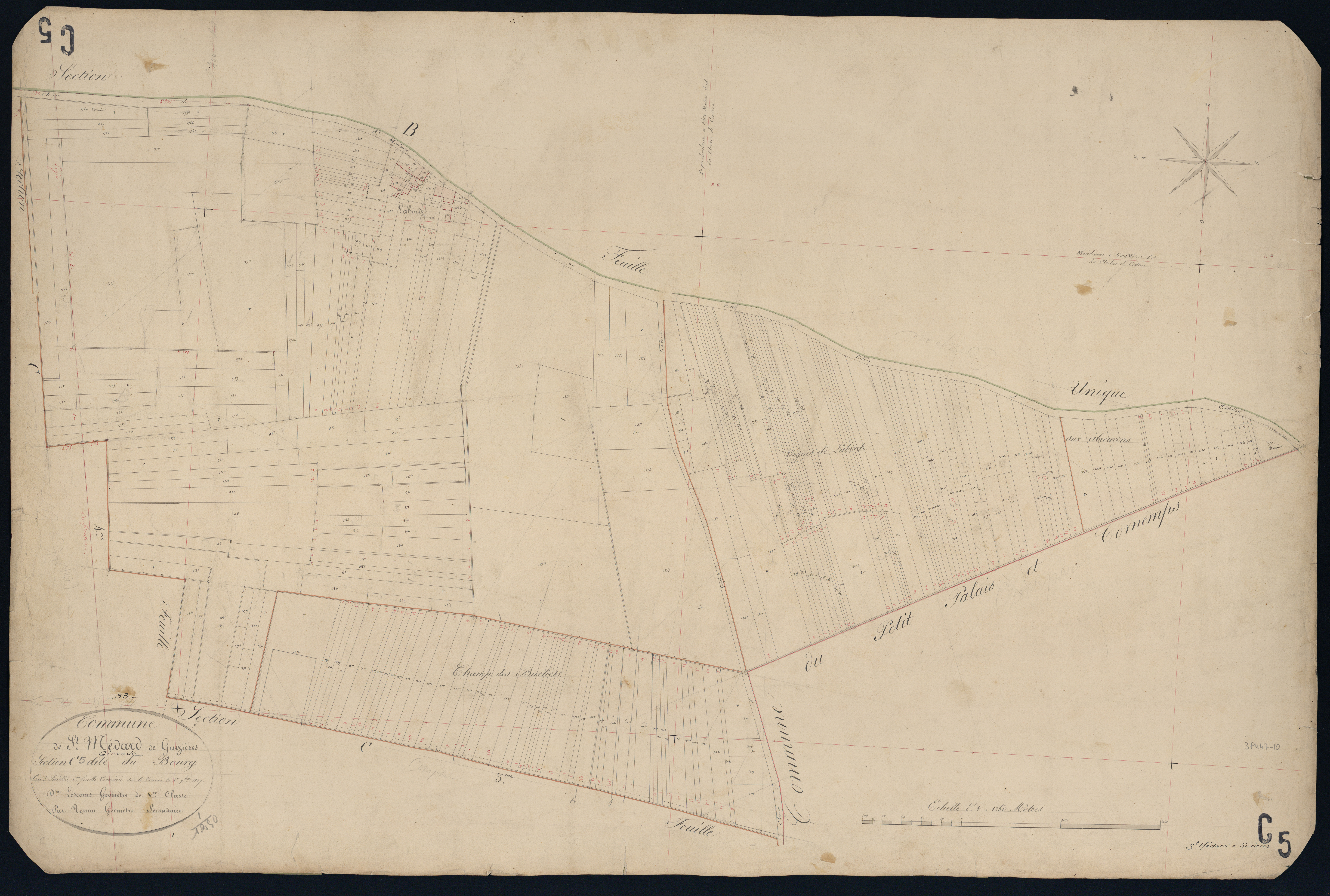 Saint-Médard-de-Guizières - -Section C feuille 5 : Le Bourg
