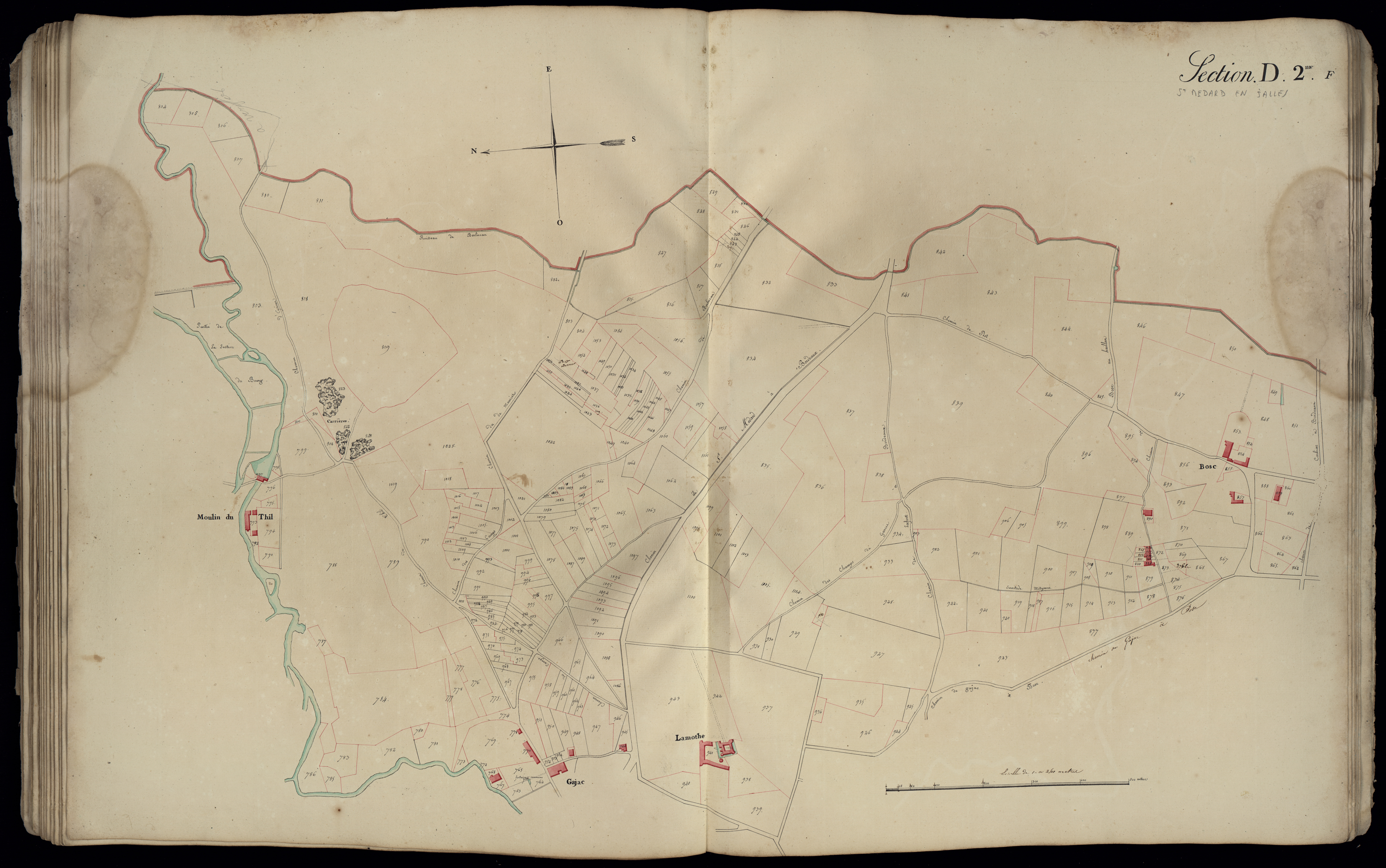 Saint-Médard-en-Jalles - -Section D feuille 2 : Gajac / Corbiac