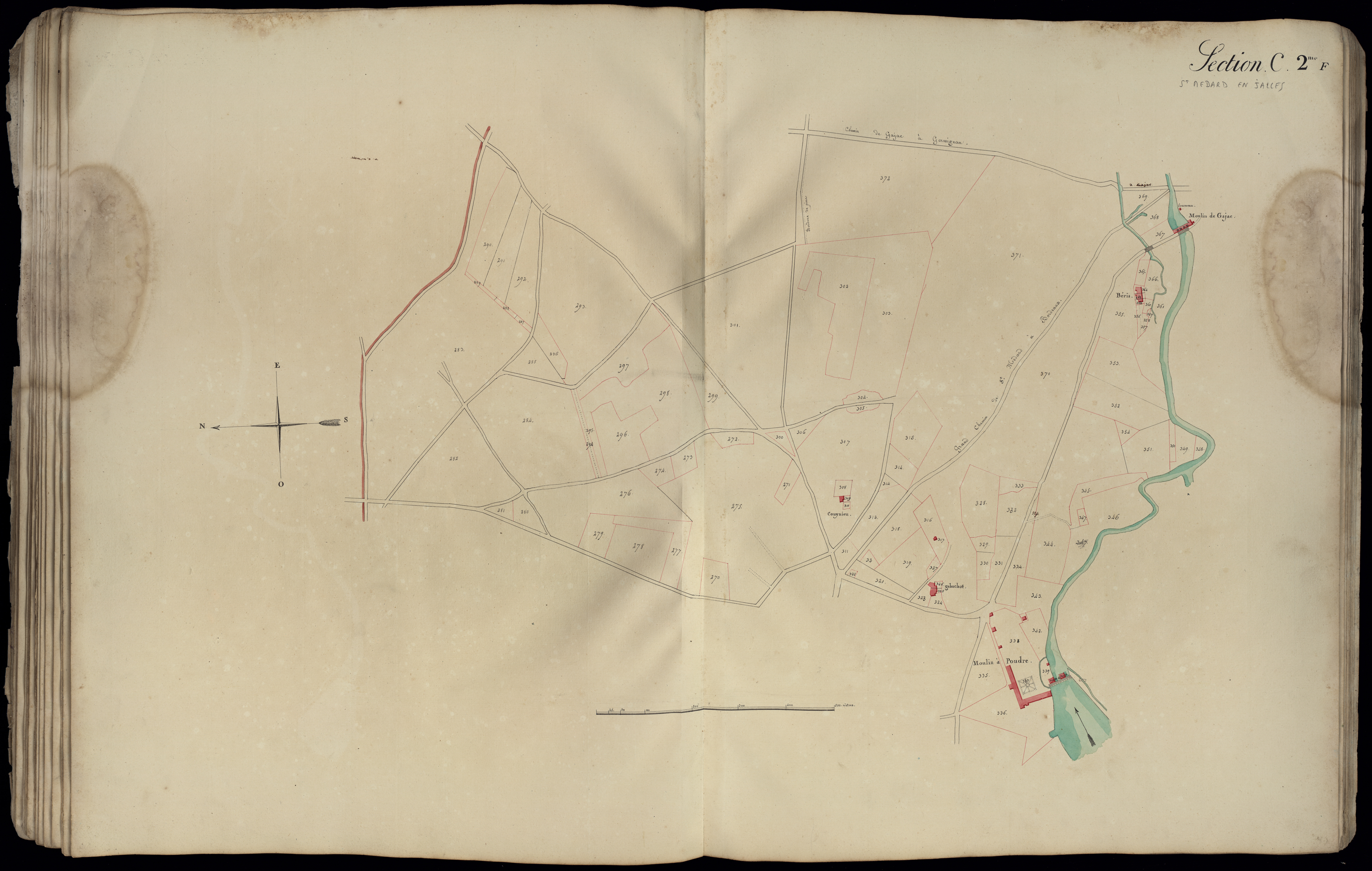 Saint-Médard-en-Jalles - -Section C feuille 2 : Le Bourg