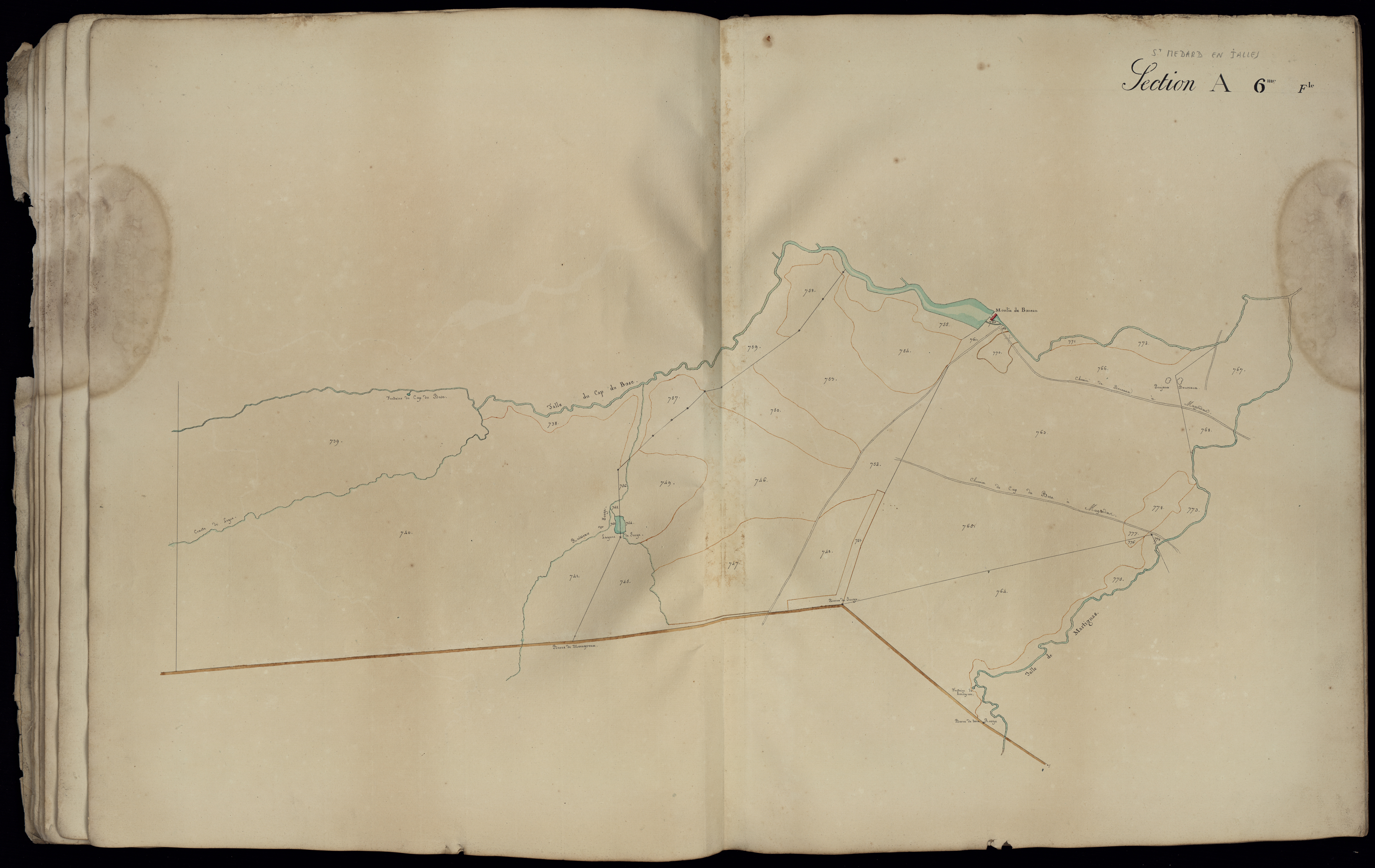 Saint-Médard-en-Jalles - -Section A feuille 6 : Lignan / Serillan