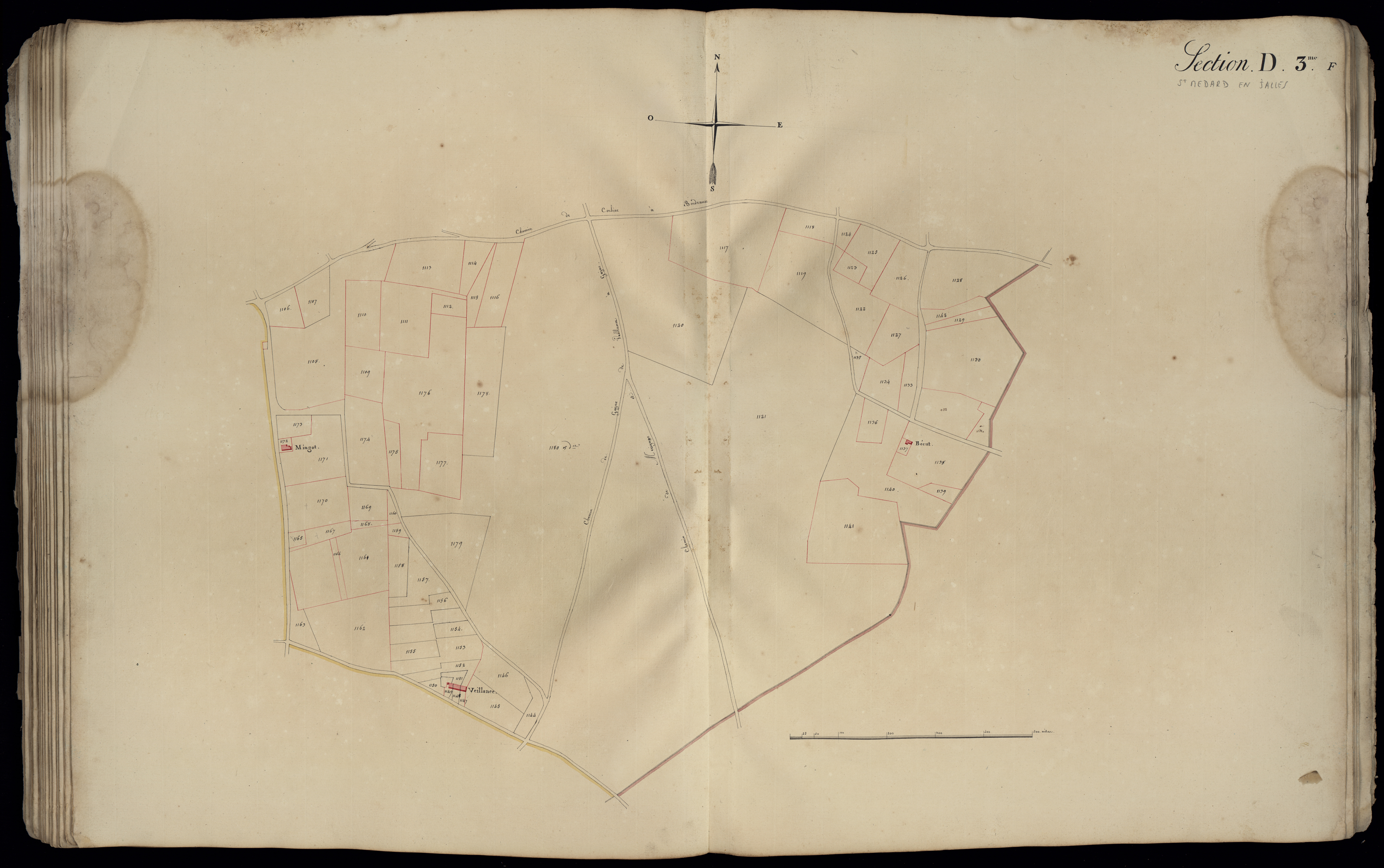 Saint-Médard-en-Jalles - -Section D feuille 3 : Gajac / Corbiac