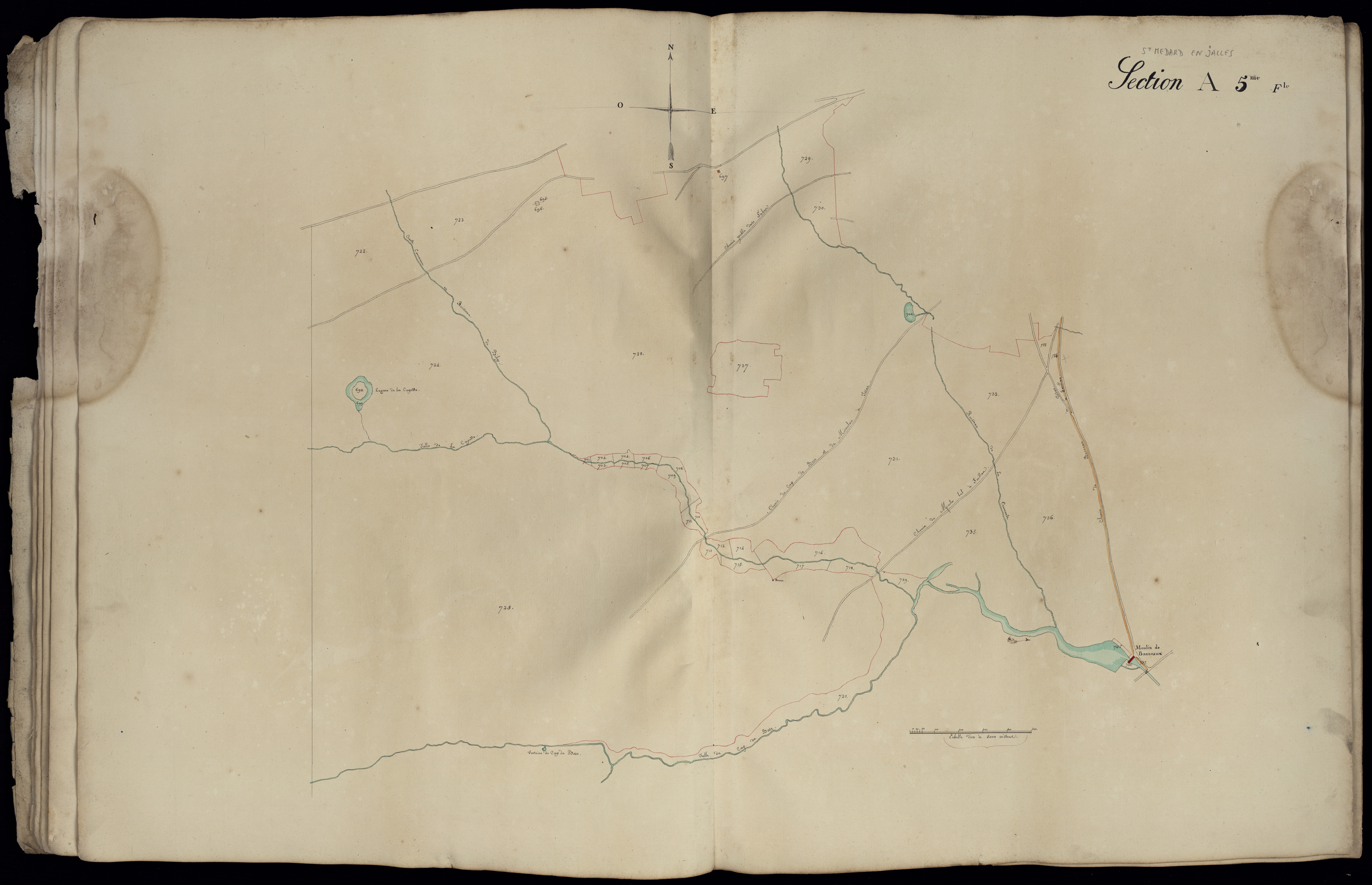 Saint-Médard-en-Jalles - -Section A feuille 5 : Lignan / Serillan