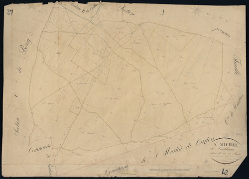 Saint-Michel-de-Castelnau - -Section A feuille 2 : Les Landes